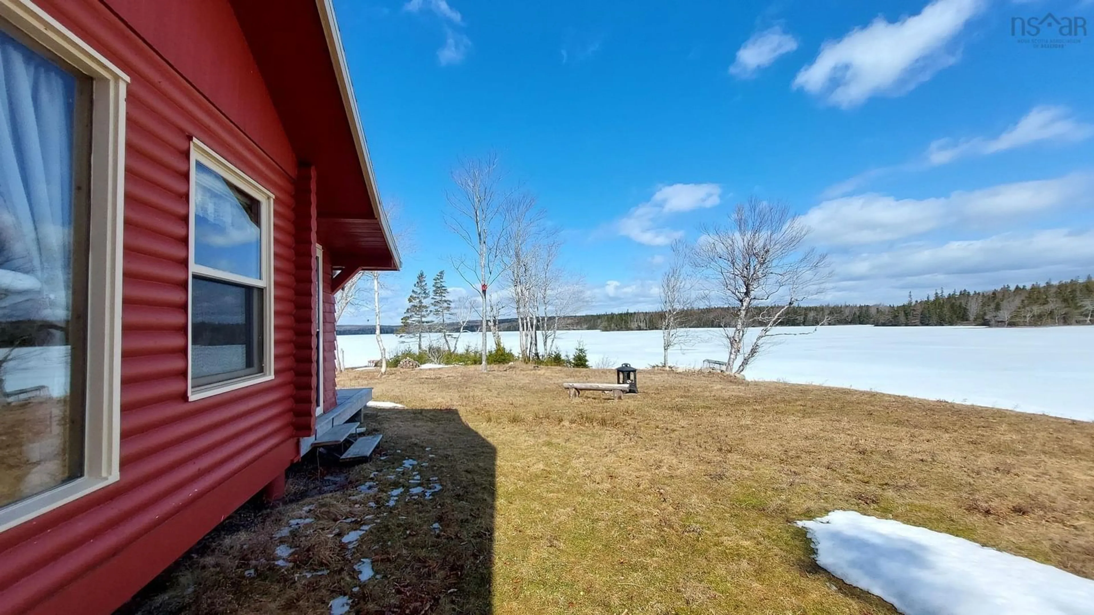 Patio, water/lake/river/ocean view for 60 Hummingbird Lane, Loch Lomond Nova Scotia B2E 1C4