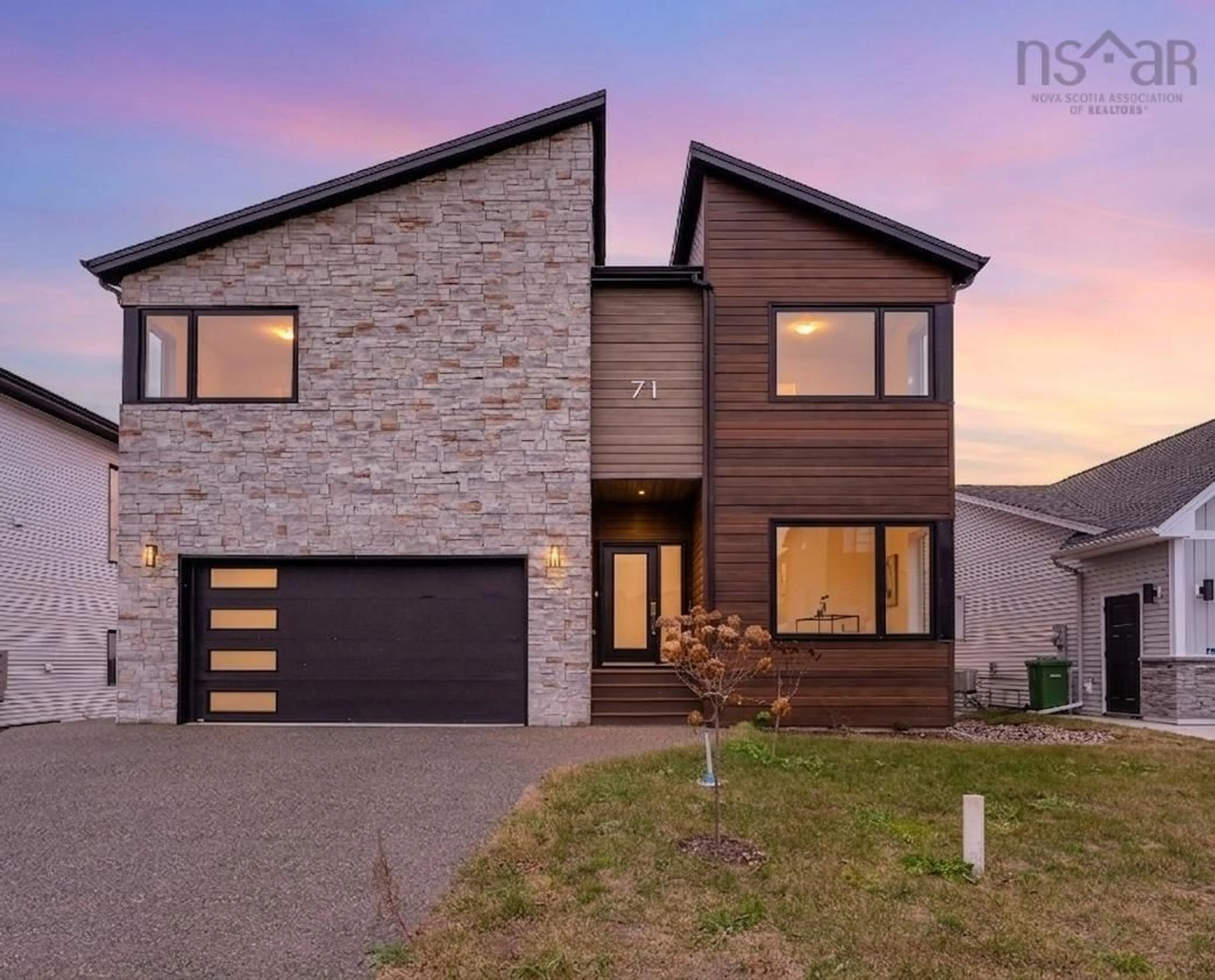 Home with brick exterior material, street for 71 Tuscany Run, Timberlea Nova Scotia B3T 0L2