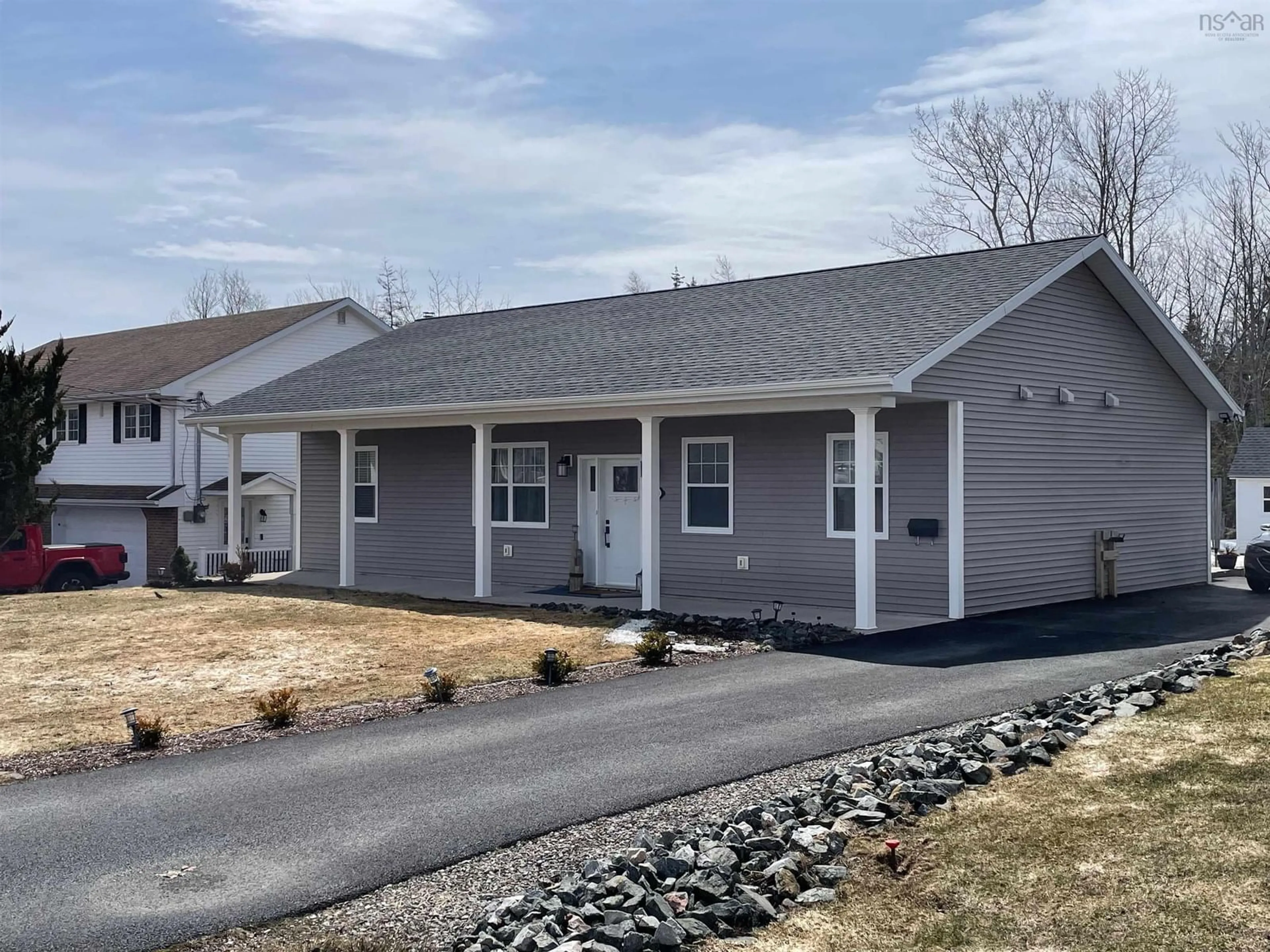 Home with vinyl exterior material, street for 243 Braemar Drive, Westmount Nova Scotia B1R 1V9