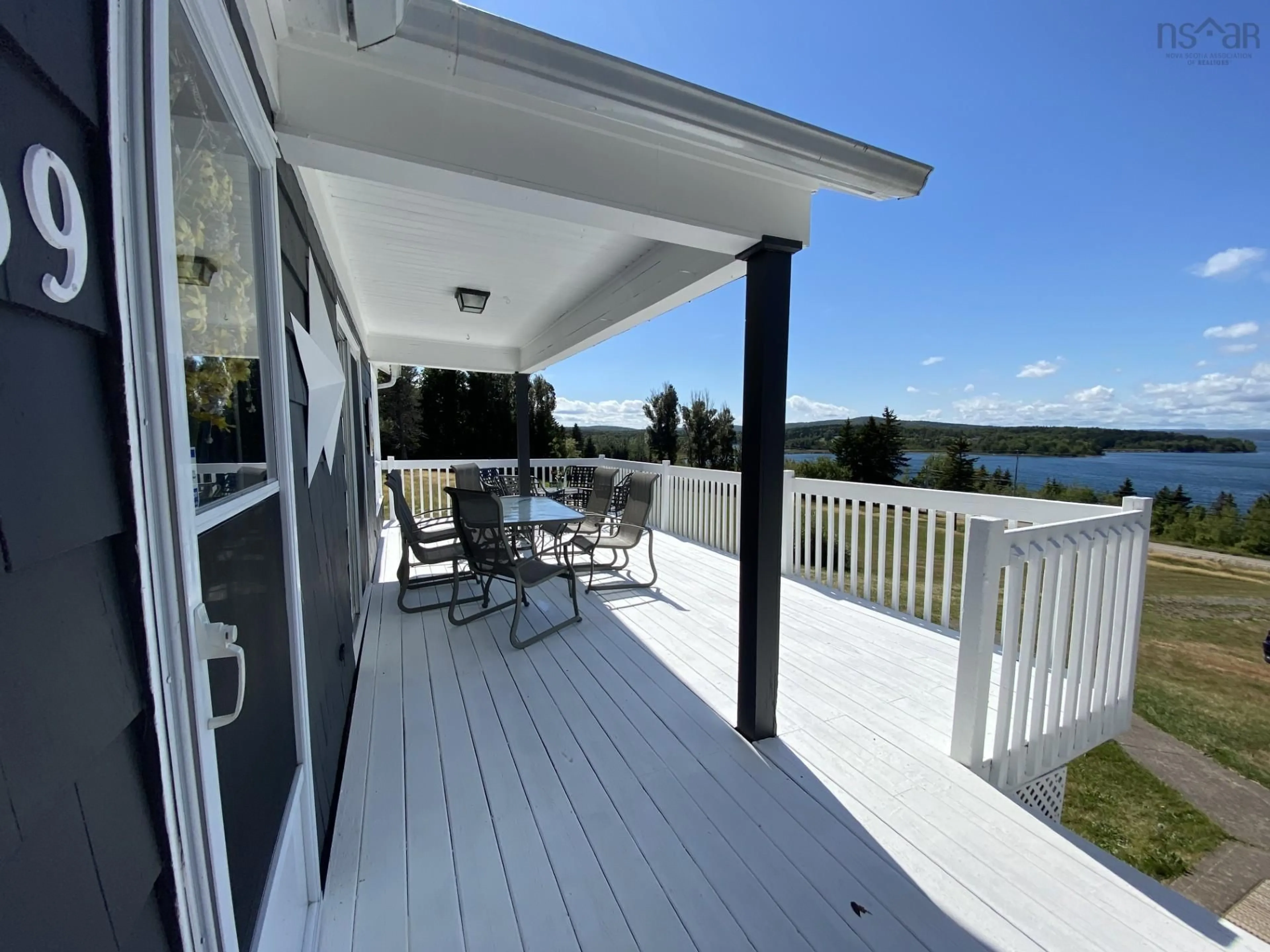 Patio, water/lake/river/ocean view for 939 Georges River Rd, Georges River Nova Scotia B1Y 3E2