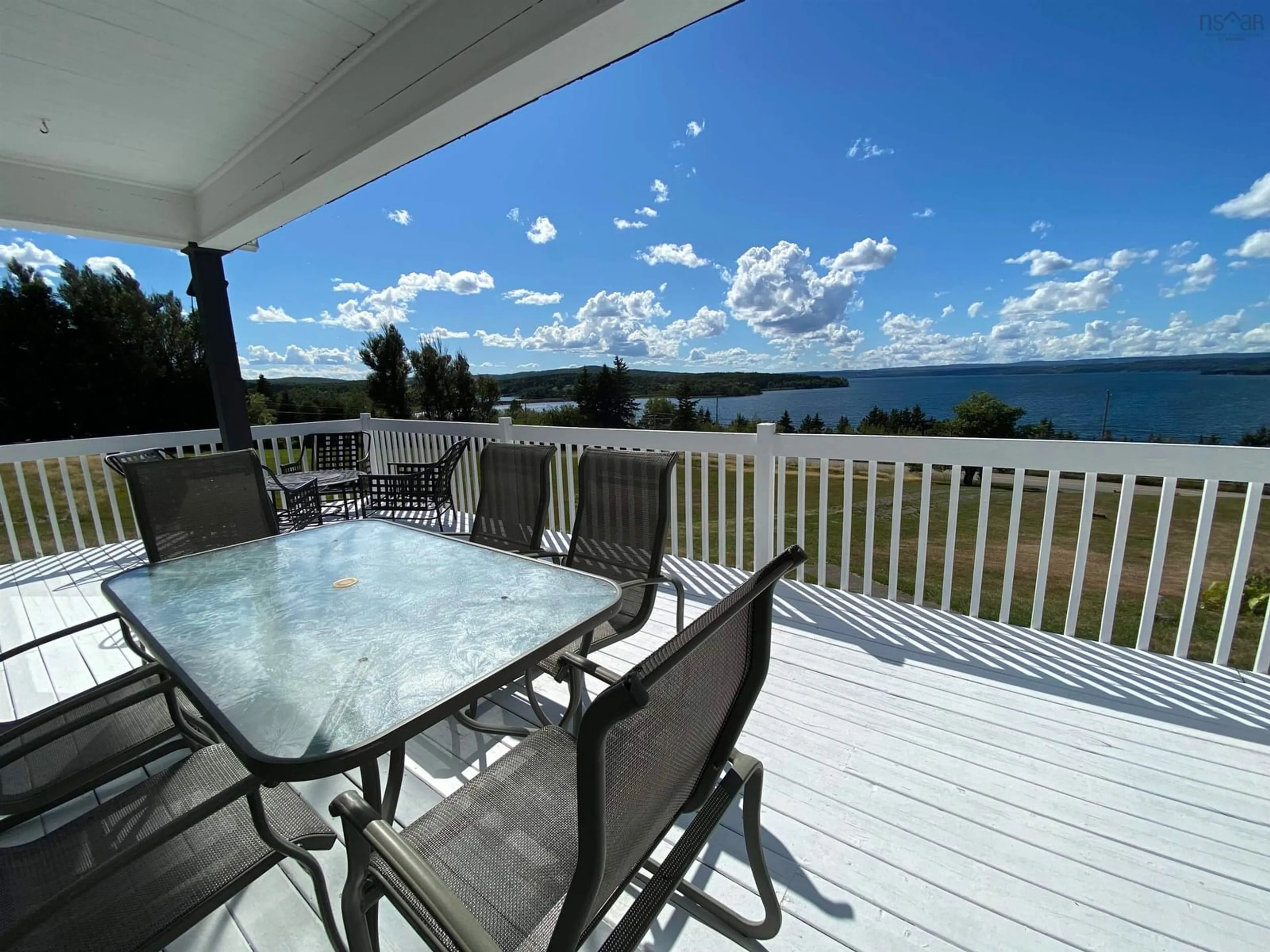 Patio, water/lake/river/ocean view for 939 Georges River Rd, Georges River Nova Scotia B1Y 3E2
