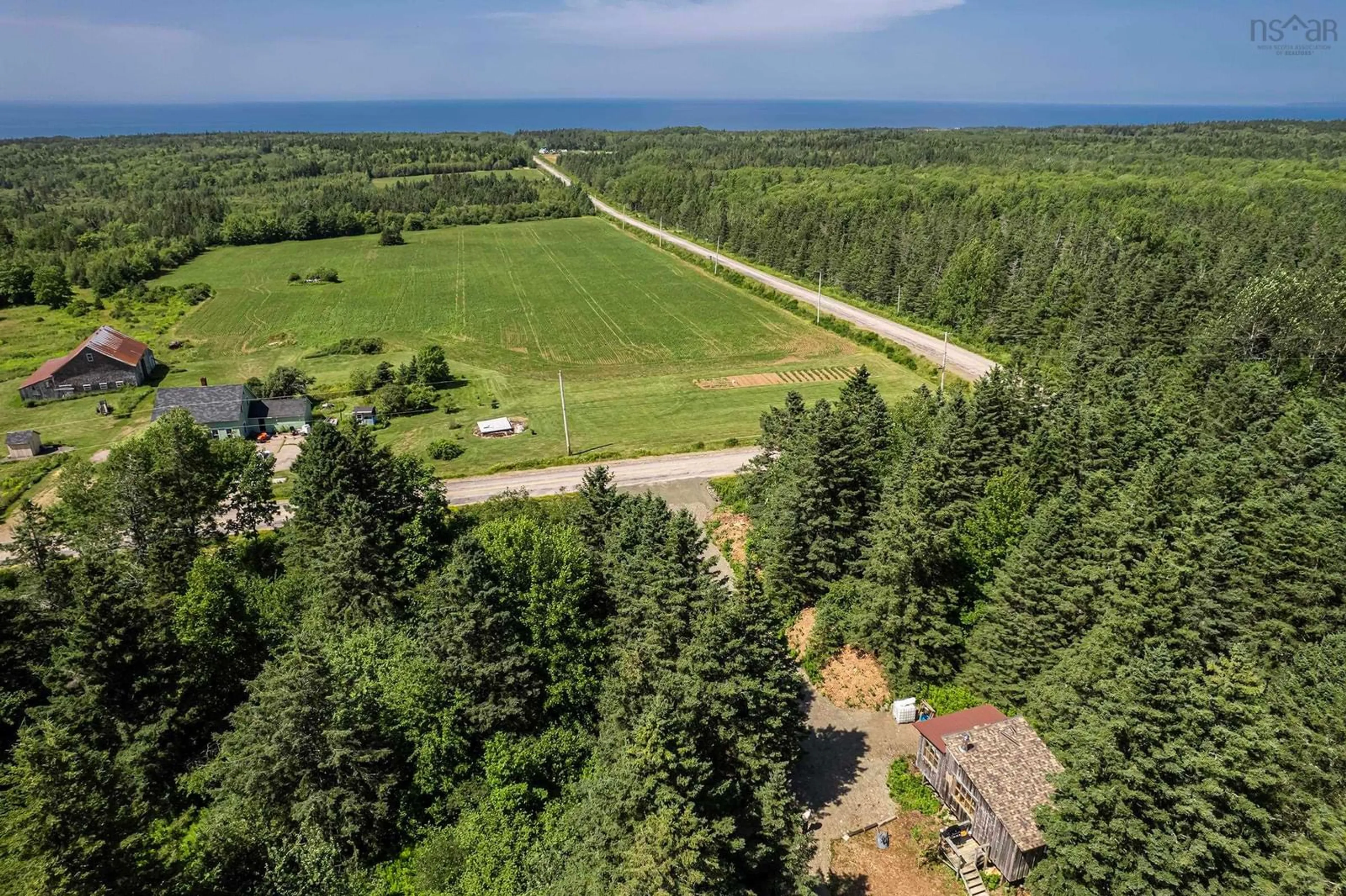 A pic from outside/outdoor area/front of a property/back of a property/a pic from drone, forest/trees view for 2784 Arlington Rd, Arlington East Nova Scotia B0S 1P0