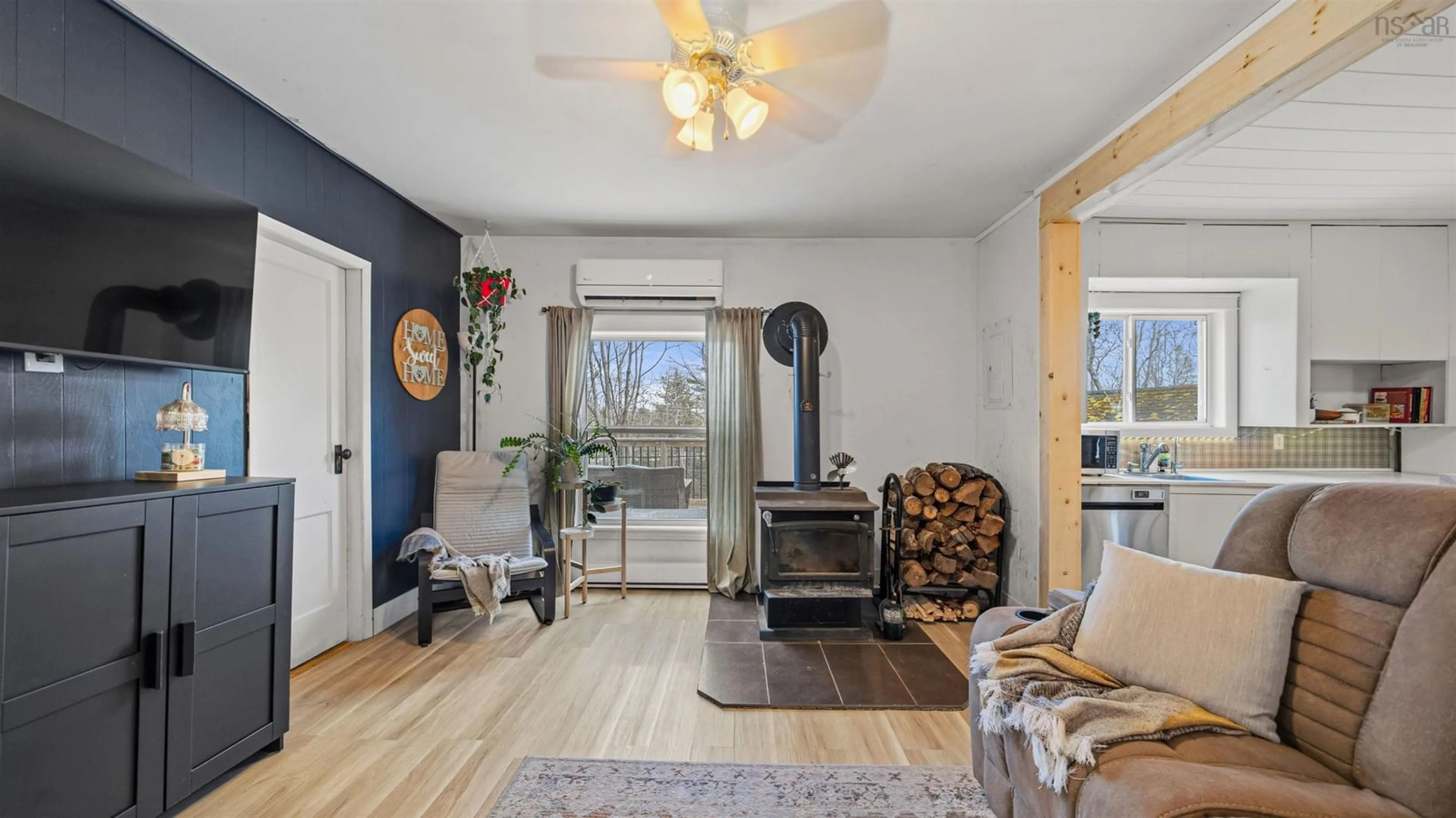 Living room with furniture, wood/laminate floor for 14 Shyra Dr, Hubley Nova Scotia B3Z 1B7