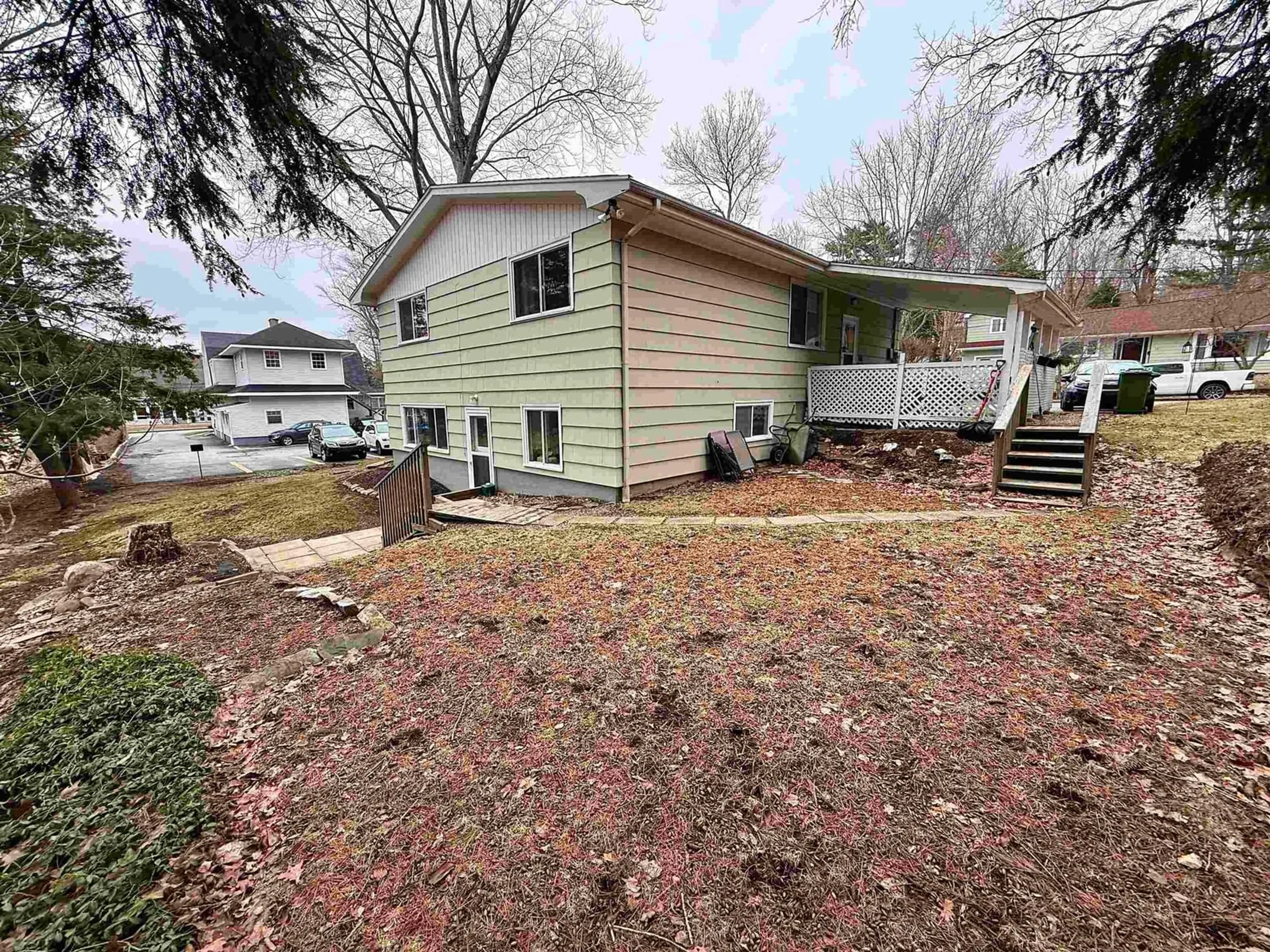 Home with vinyl exterior material, street for 18 Churchill St, Bridgewater Nova Scotia B4V 1R7