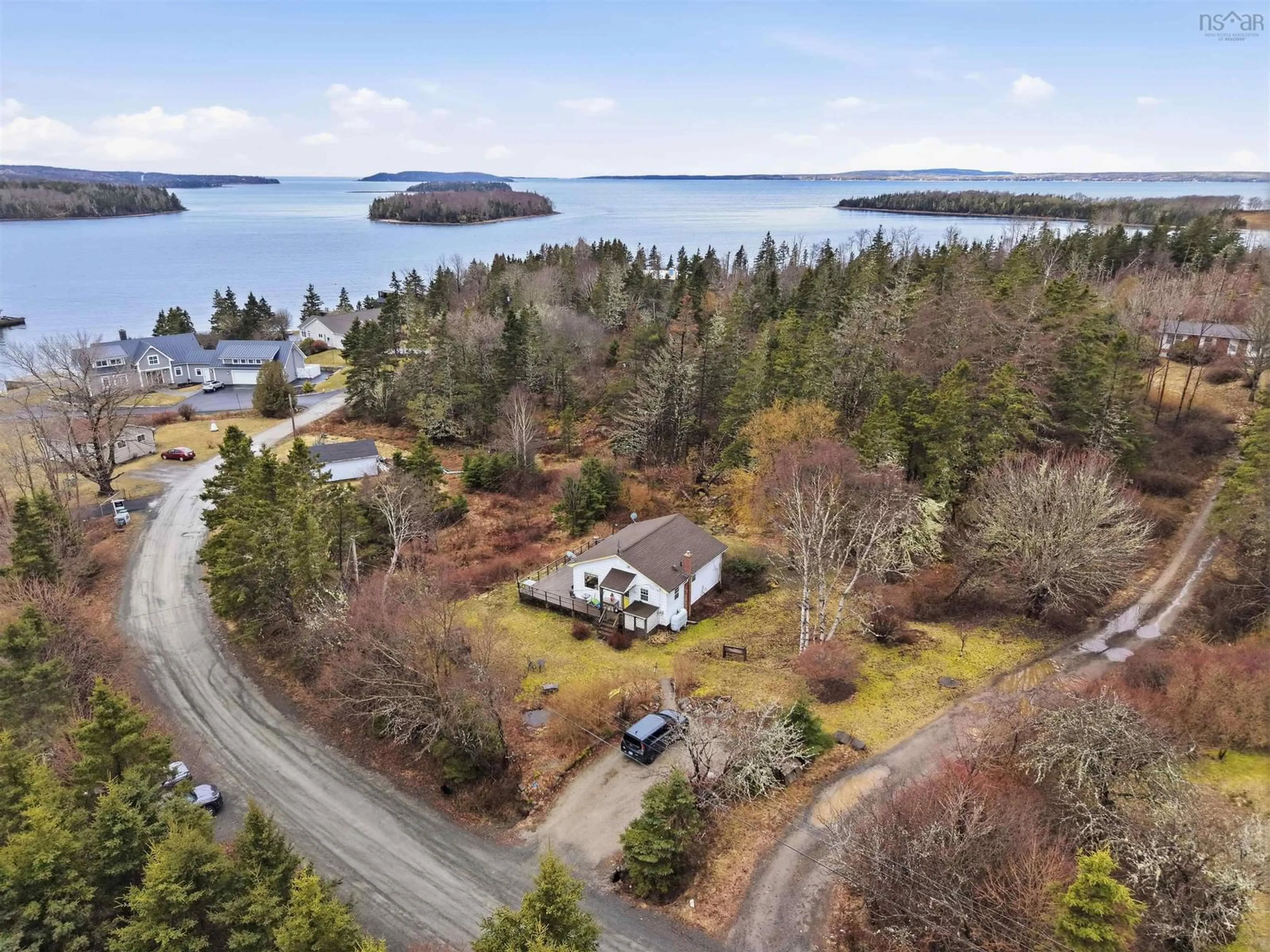 A pic from outside/outdoor area/front of a property/back of a property/a pic from drone, water/lake/river/ocean view for 135 Redmonds Rd, Seabright Nova Scotia B3Z 3C3