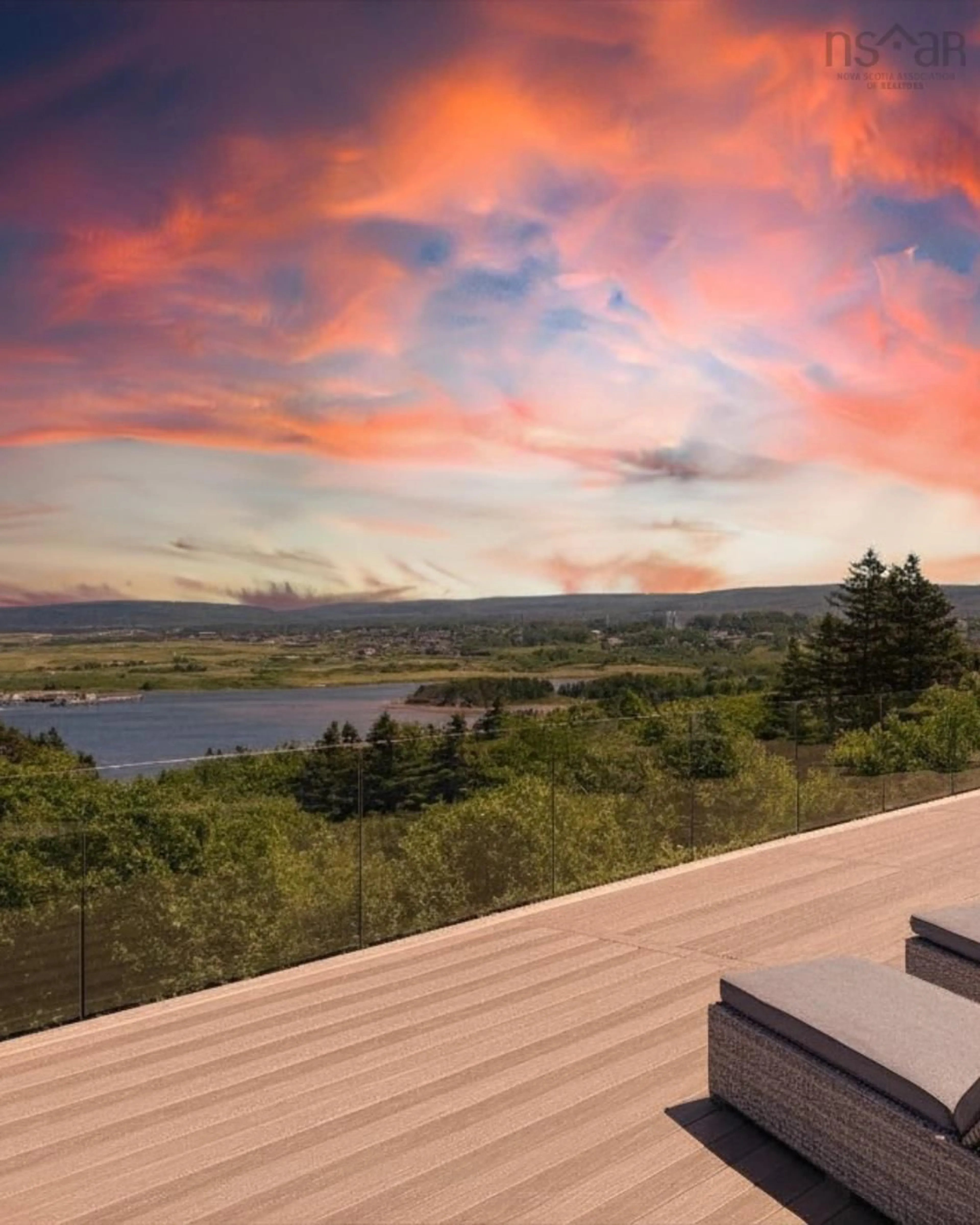 Patio, water/lake/river/ocean view for 161 Harbour Heights Rd, Broad Cove Banks Nova Scotia B0E 1N0