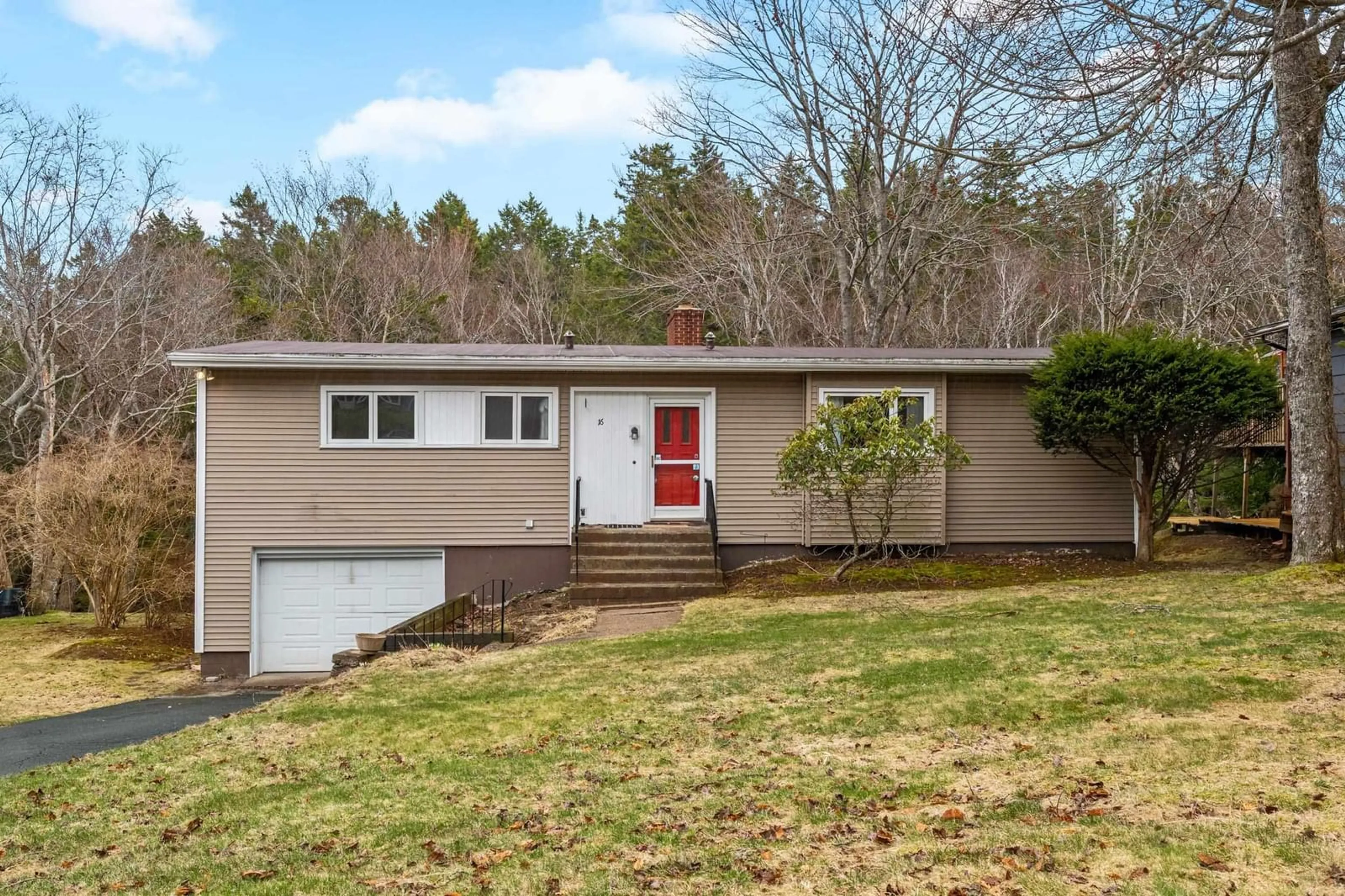 Home with vinyl exterior material, street for 16 Glenn Dr, Halifax Nova Scotia B3M 2B9