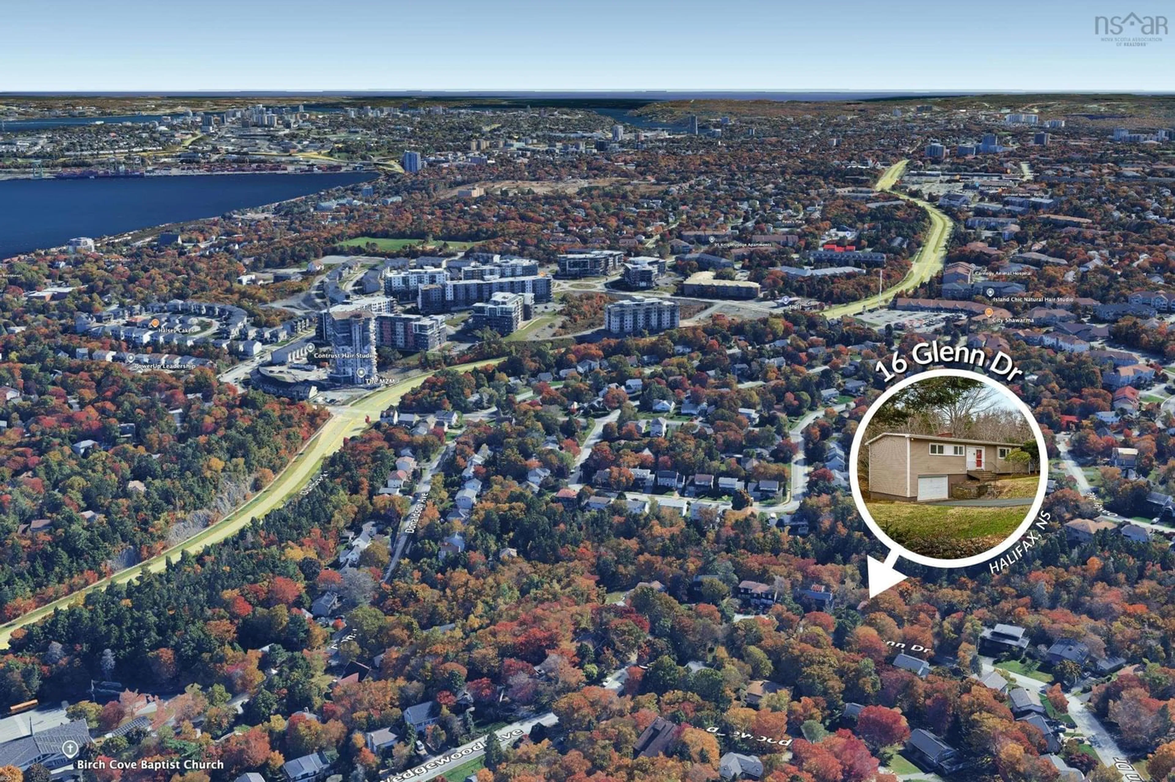 Picture of a map for 16 Glenn Dr, Halifax Nova Scotia B3M 2B9