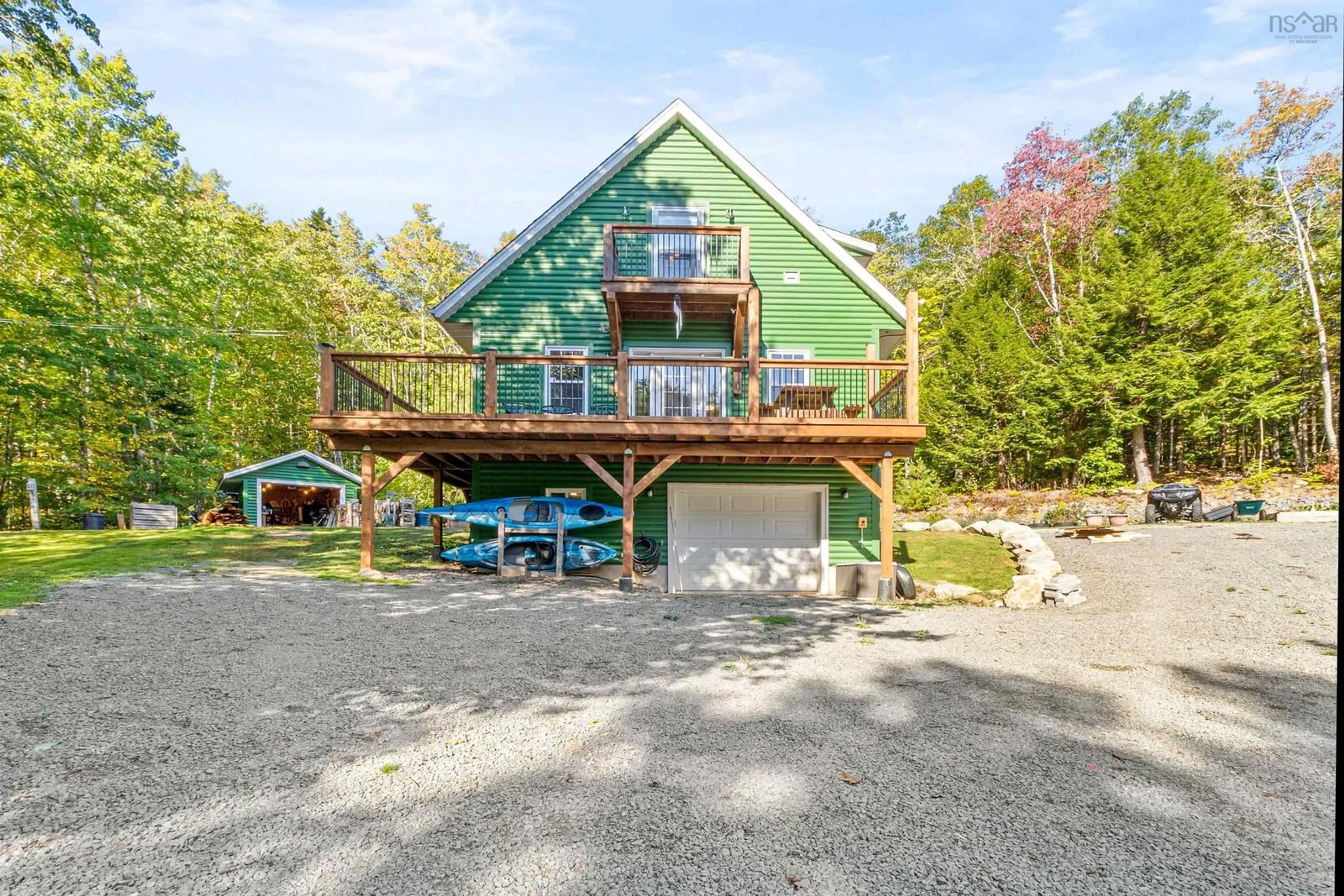 A pic from outside/outdoor area/front of a property/back of a property/a pic from drone, water/lake/river/ocean view for 269 Village Path, Vaughan Nova Scotia B0N 2T0