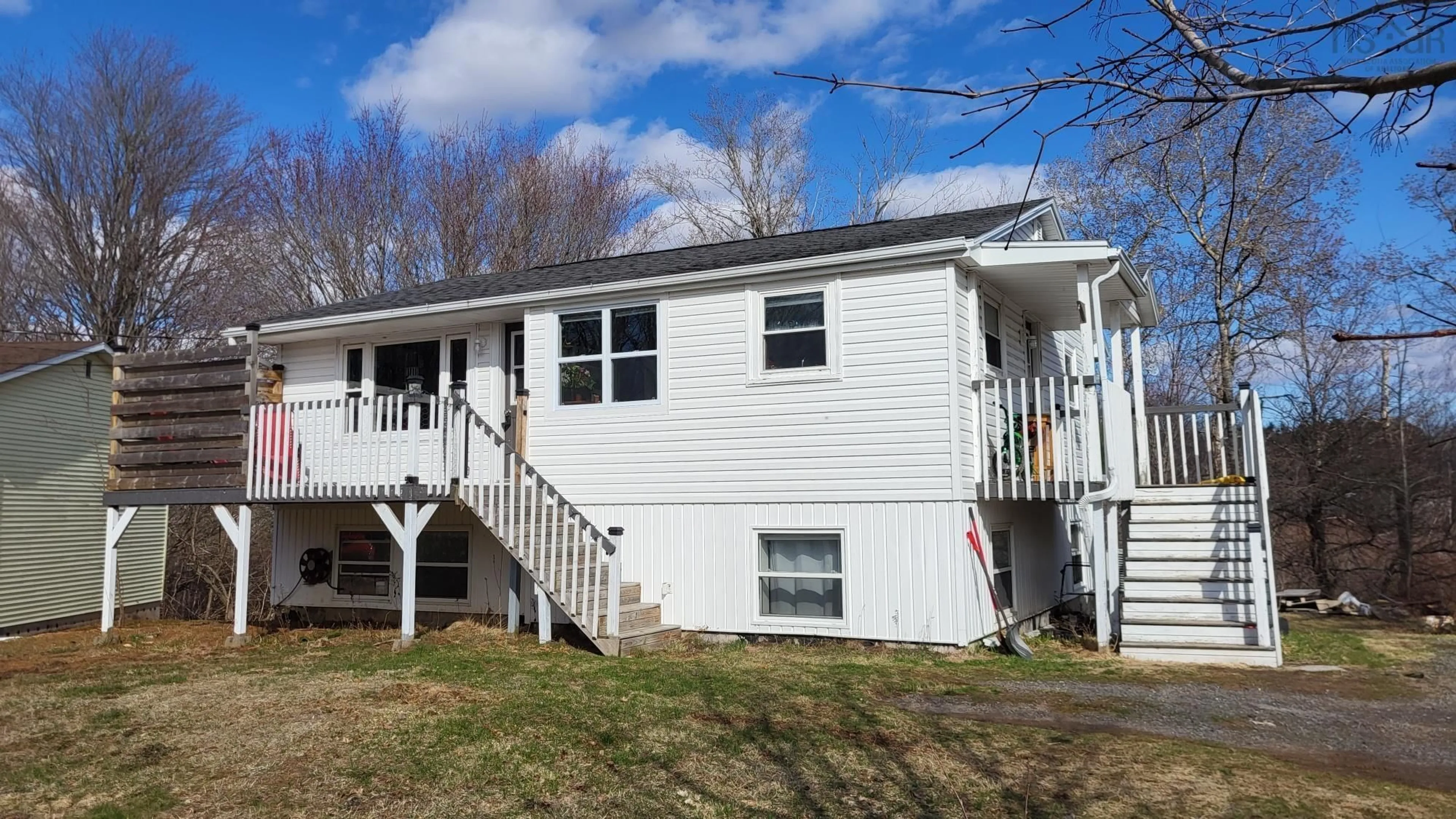Home with vinyl exterior material, street for 1112 Morse Lane, Centreville Nova Scotia B0P 1J0