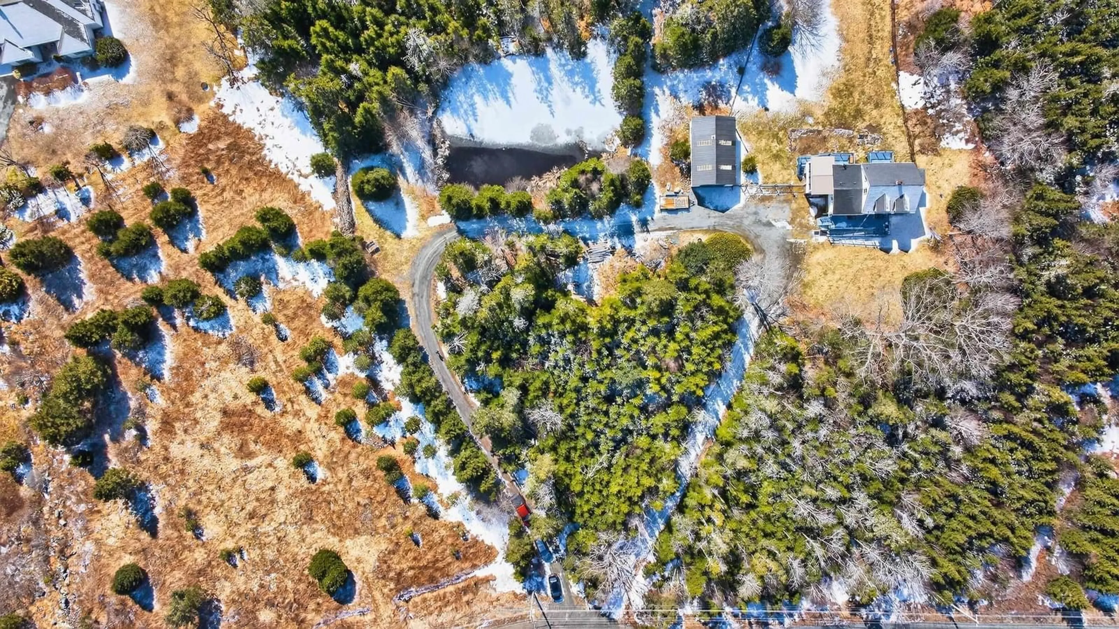 A pic from outside/outdoor area/front of a property/back of a property/a pic from drone, forest/trees view for 15682 7 Hwy, East Ship Harbour Nova Scotia B0J 3H0