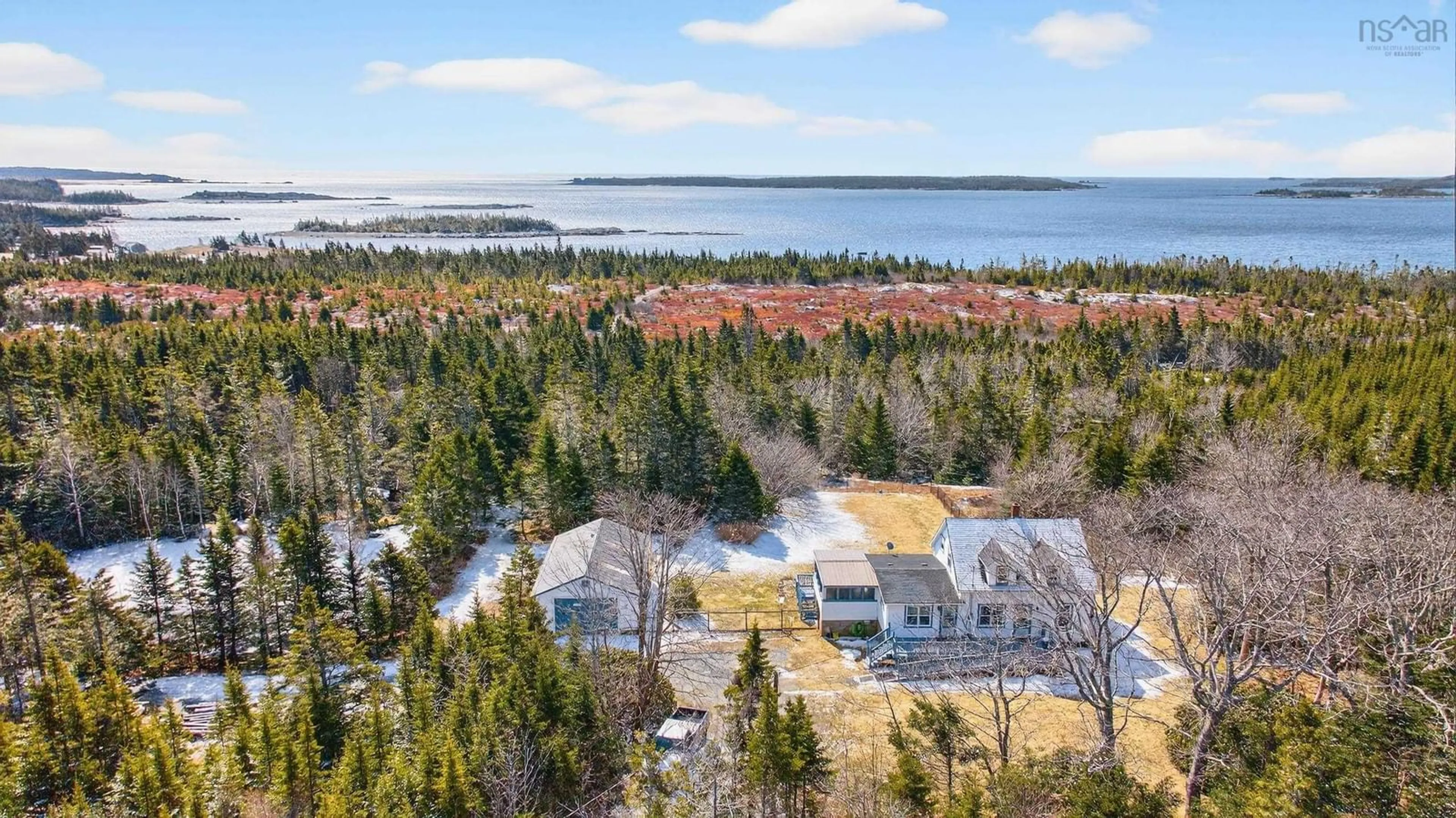A pic from outside/outdoor area/front of a property/back of a property/a pic from drone, water/lake/river/ocean view for 15682 7 Hwy, East Ship Harbour Nova Scotia B0J 3H0