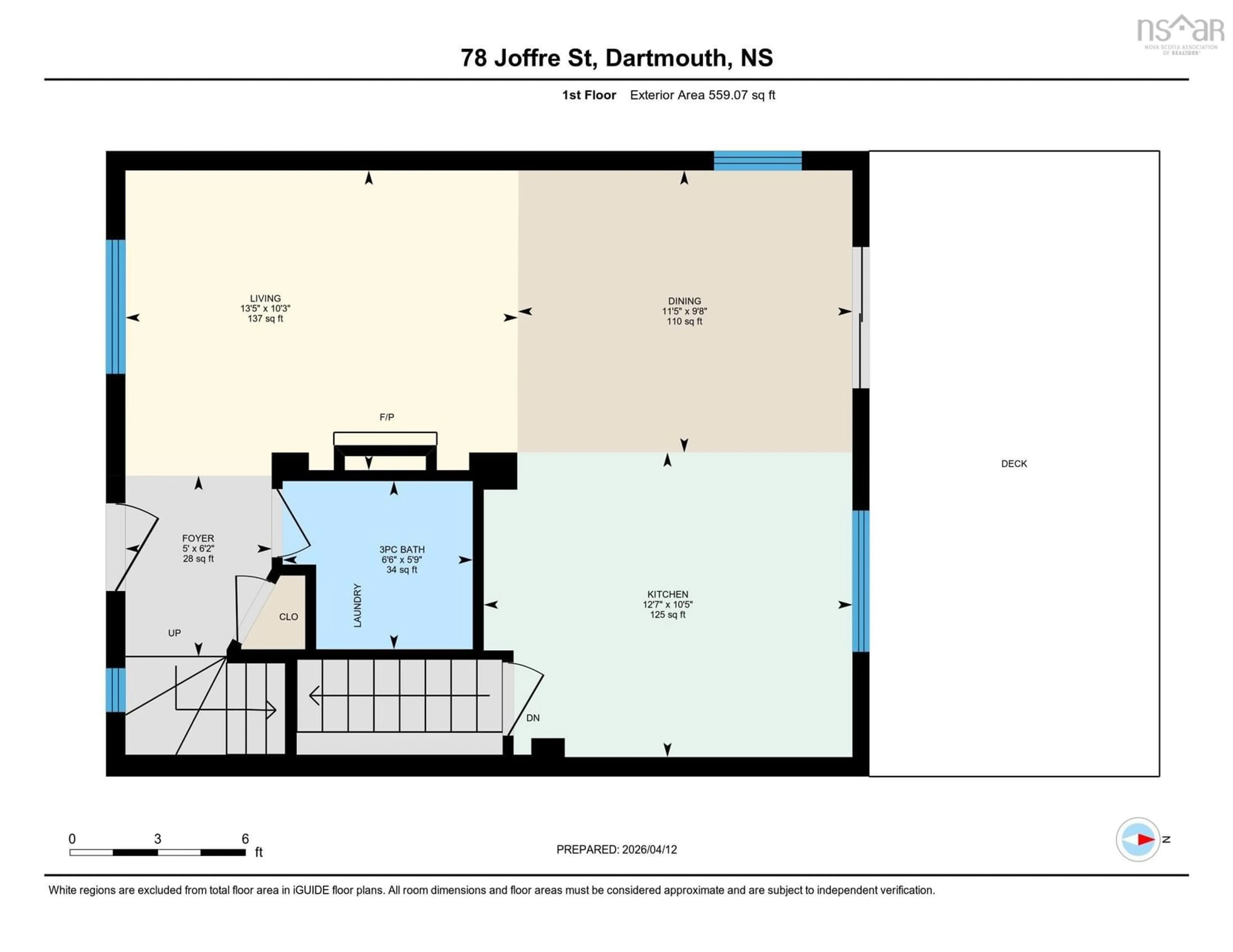 Floor plan for 78 Joffre St, Dartmouth Nova Scotia B2Y 3C9