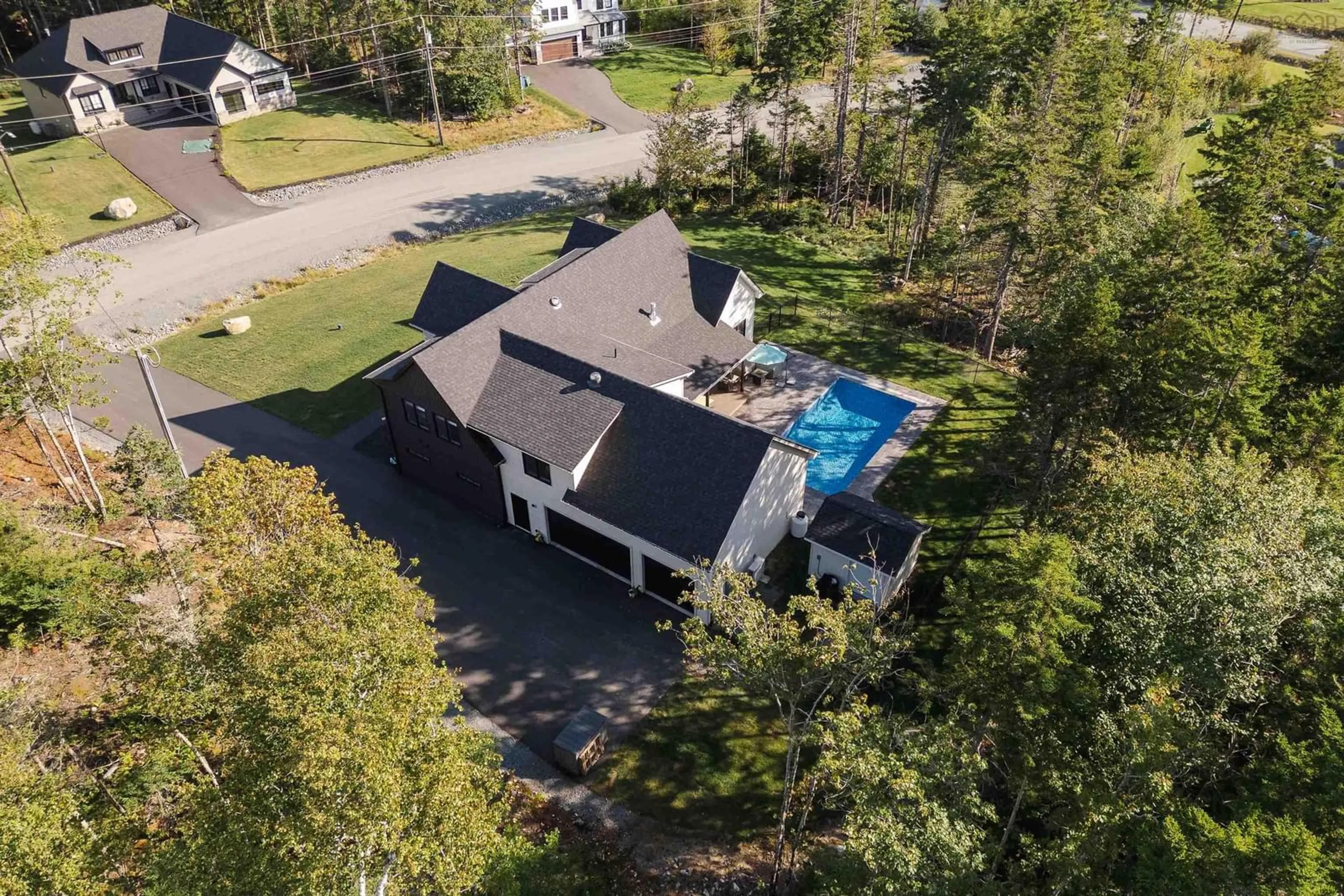 A pic from outside/outdoor area/front of a property/back of a property/a pic from drone, water/lake/river/ocean view for 48 Heatherton Cres, Fall River Nova Scotia B2T 0V1