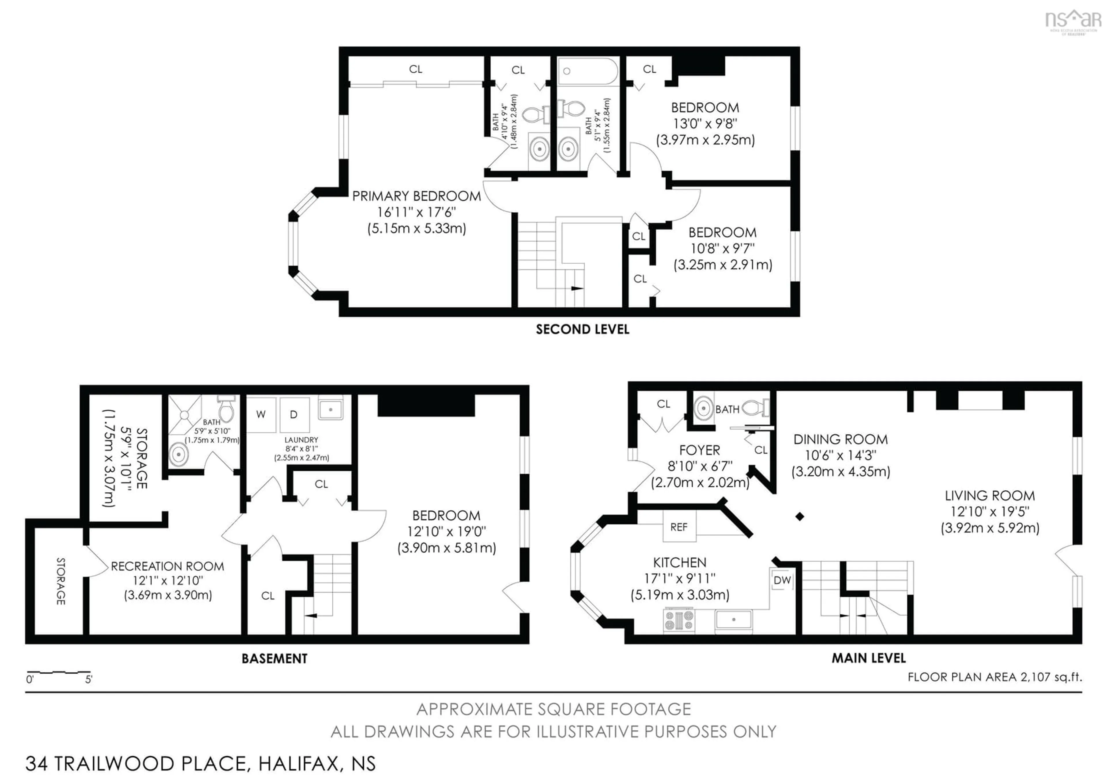 Floor plan for 34 Trailwood Pl, Halifax Nova Scotia B3M 3Y1