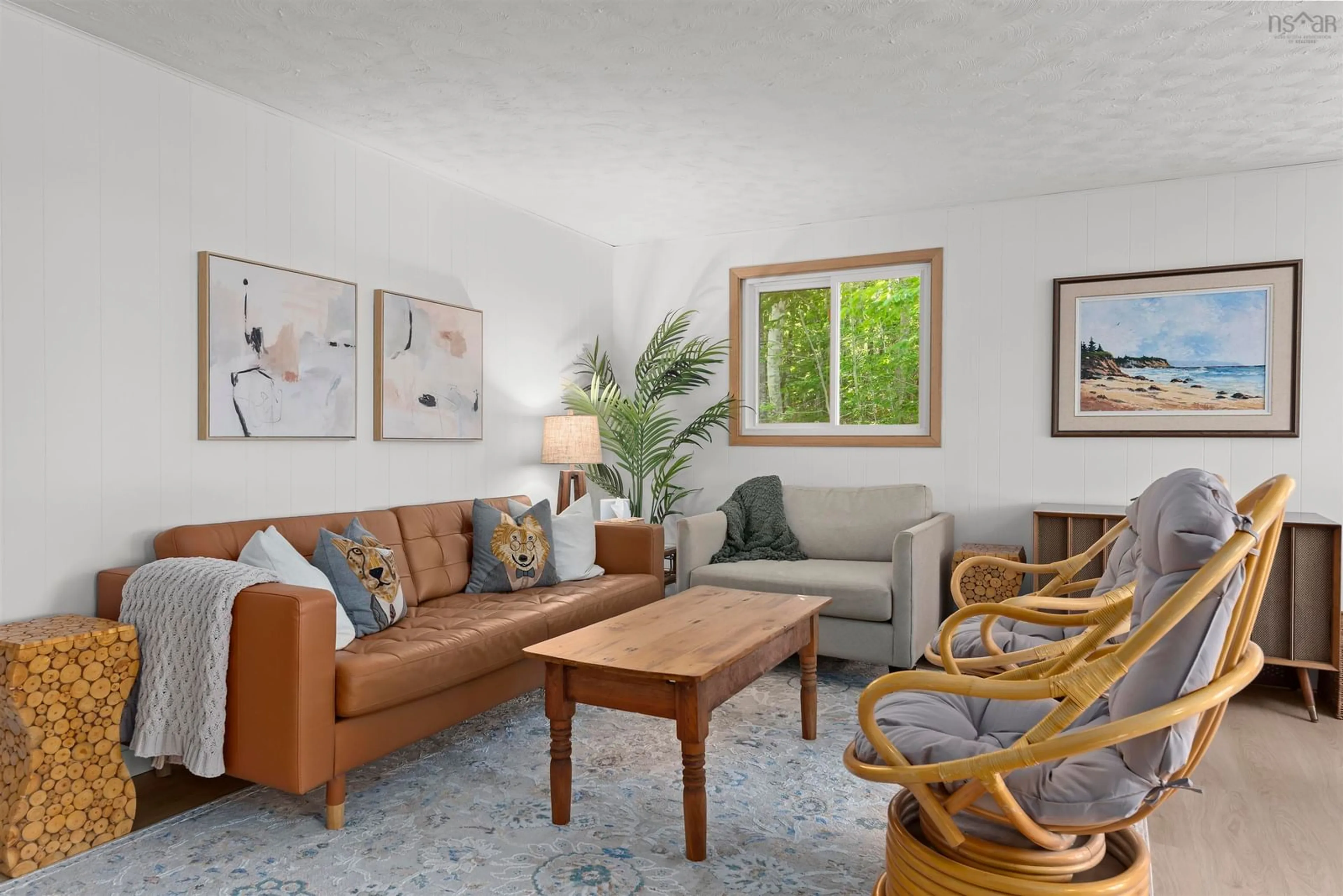 Living room with furniture, unknown for 4780 Aylesford Rd, Lake George Nova Scotia B0P 1C0