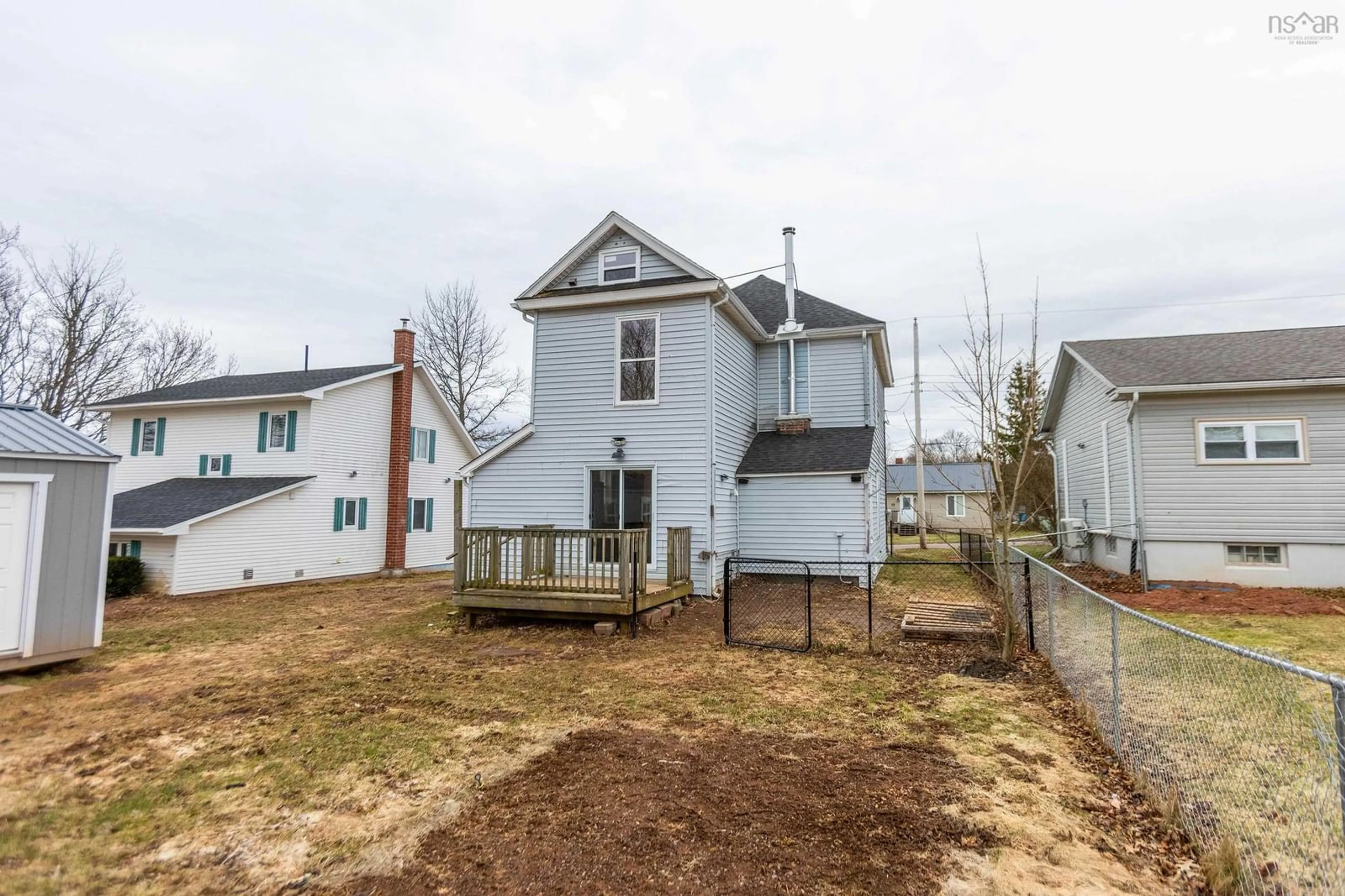A pic from outside/outdoor area/front of a property/back of a property/a pic from drone, street for 14 Allison Ave, Amherst Nova Scotia B4H 3V4