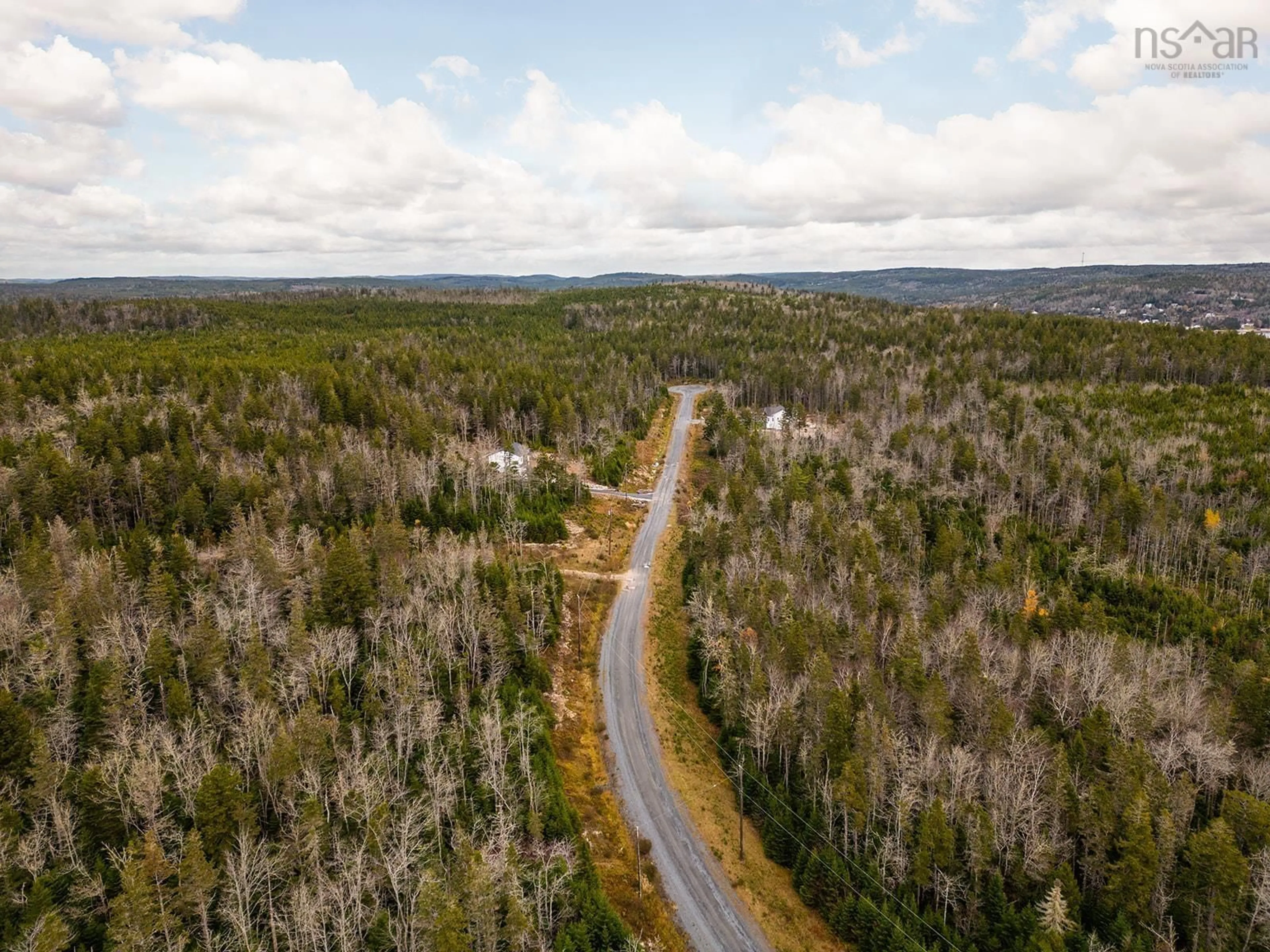 A pic from outside/outdoor area/front of a property/back of a property/a pic from drone, forest/trees view for 120 Deeridge Rd, Black Point Nova Scotia B0J 1B0