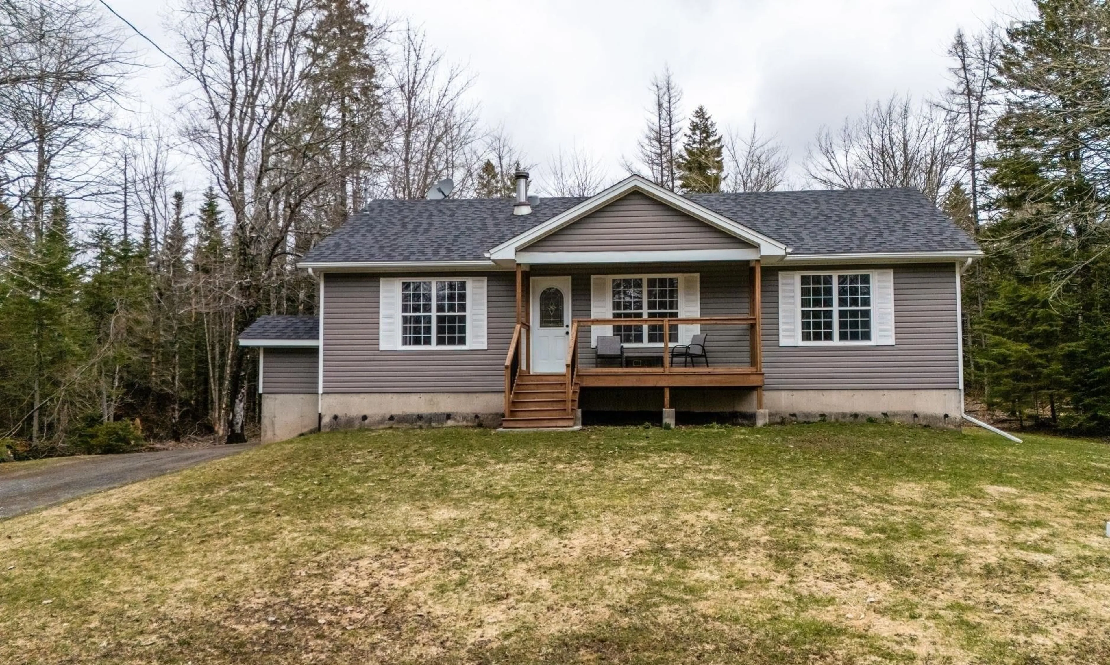 Home with vinyl exterior material, street for 40 Burgess Rd, Gore Nova Scotia B0N 1P0