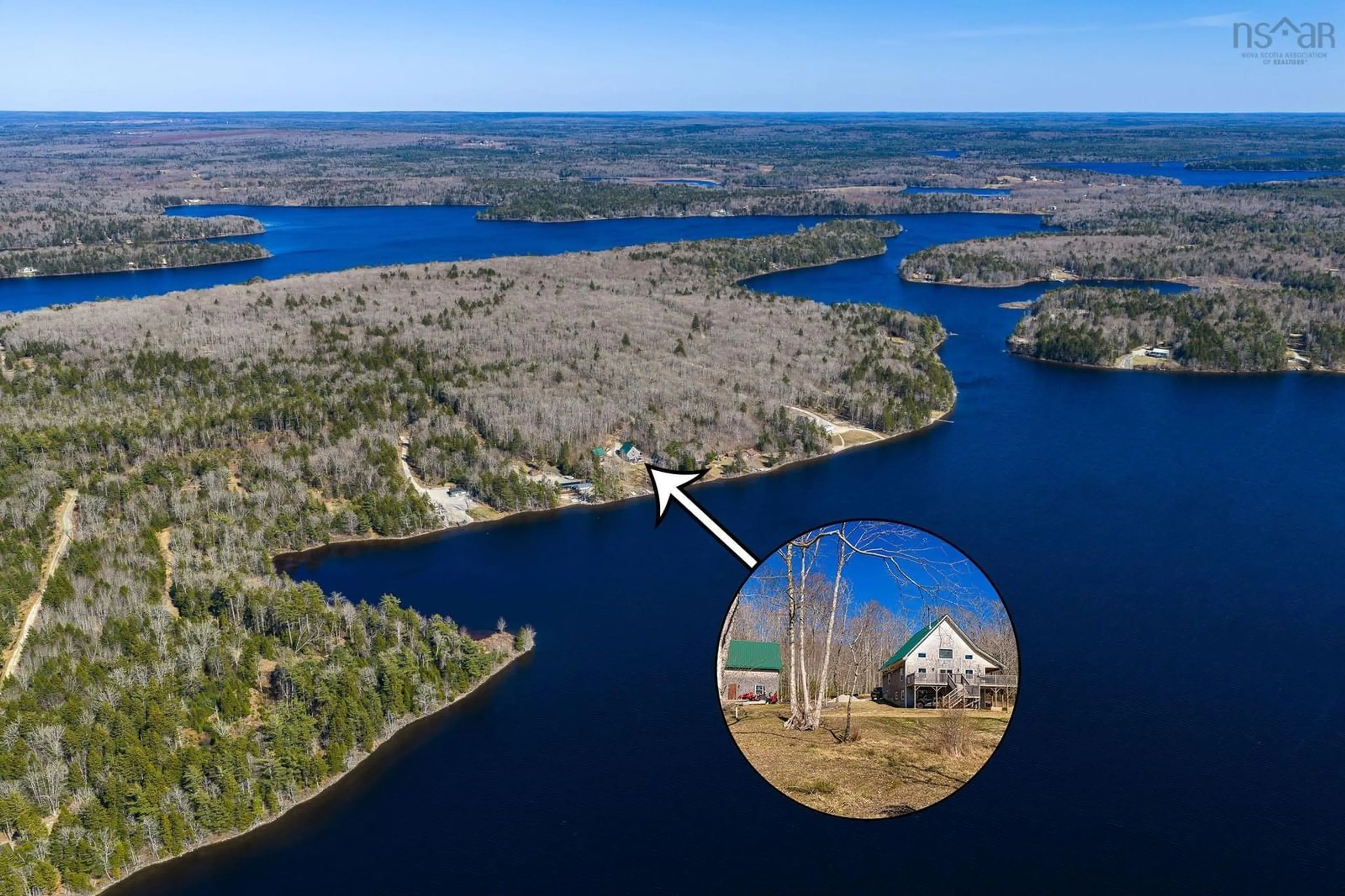A pic from outside/outdoor area/front of a property/back of a property/a pic from drone, water/lake/river/ocean view for 28 Fisherman Path, North Kemptville Nova Scotia B5A 5P2