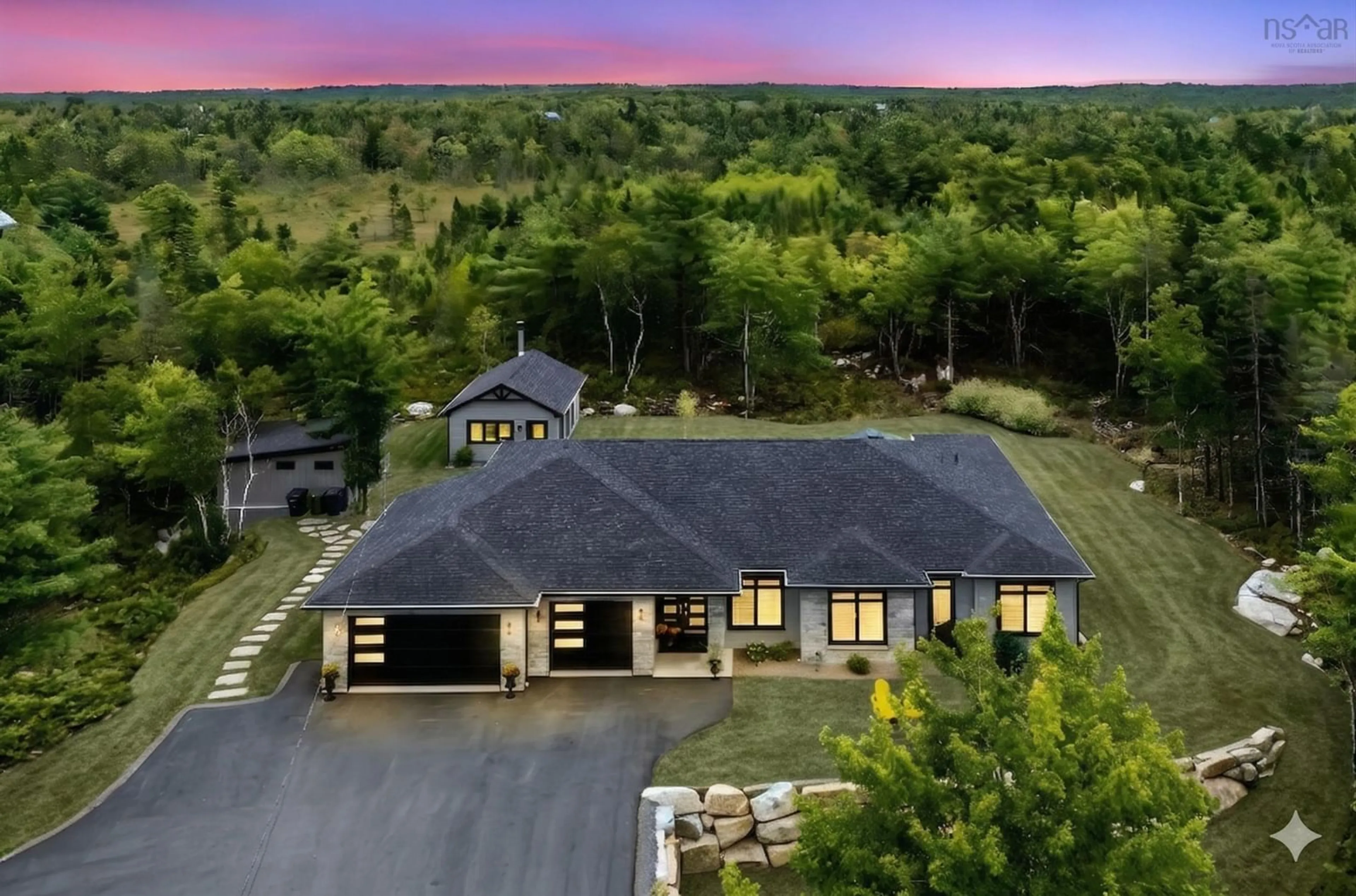 A pic from outside/outdoor area/front of a property/back of a property/a pic from drone, mountain view for 10 Hawkins Dr, Hubley Nova Scotia B3Z 1B6