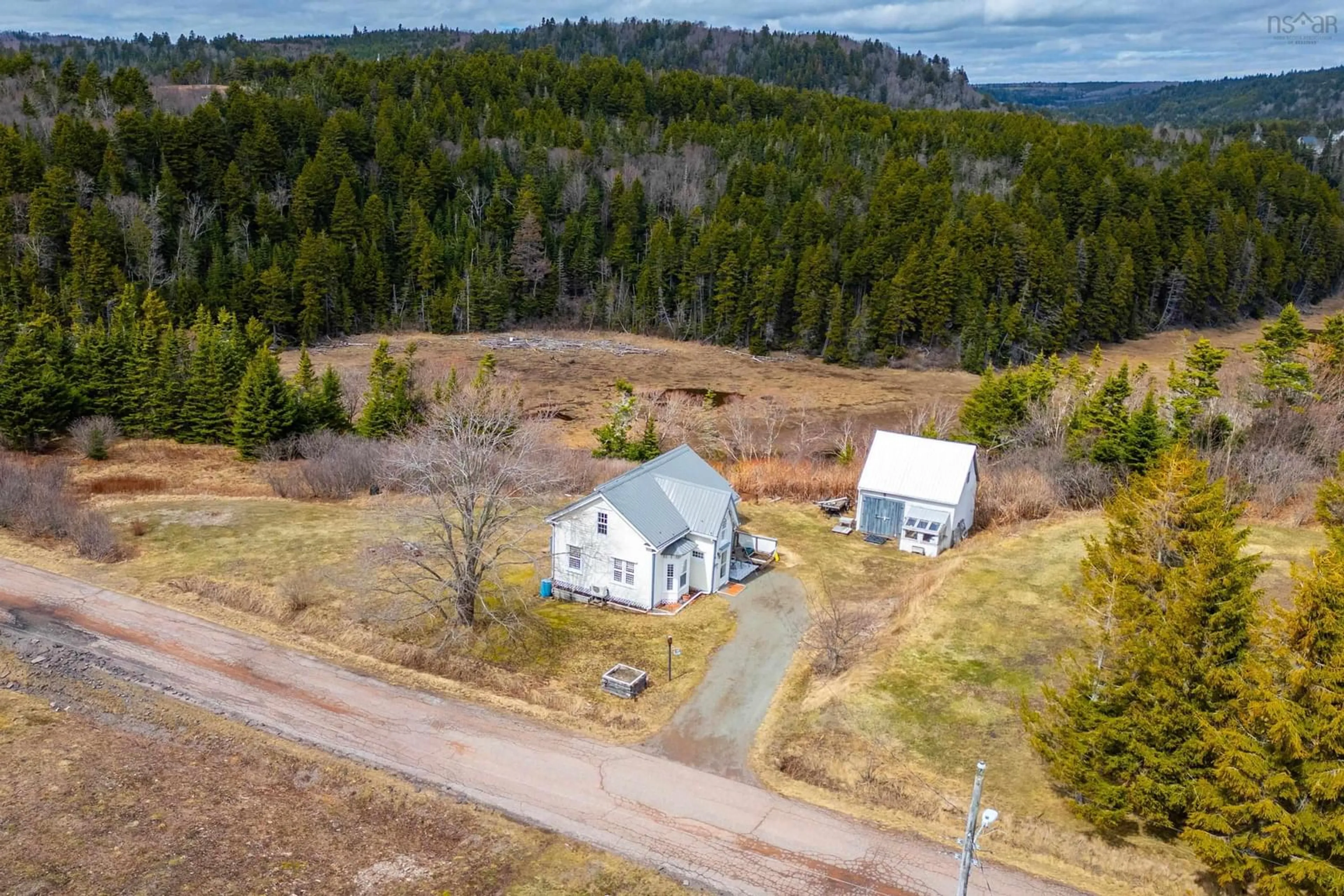A pic from outside/outdoor area/front of a property/back of a property/a pic from drone, unknown for 34 Ratchford Rd, Port Greville Nova Scotia B0M 1S0