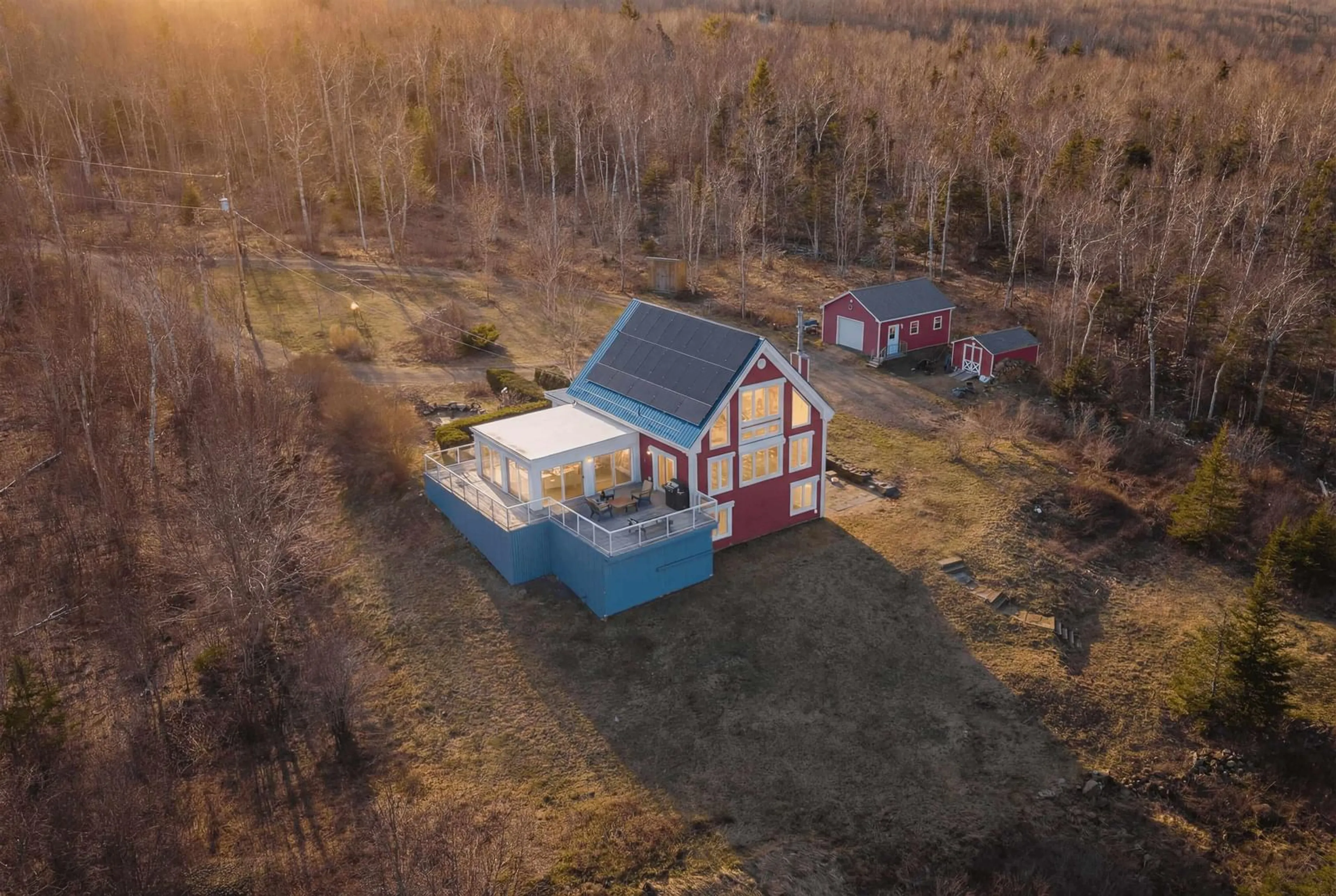 A pic from outside/outdoor area/front of a property/back of a property/a pic from drone, building for 43 Bayview Shore Rd, Bay View Nova Scotia B0V 1A0