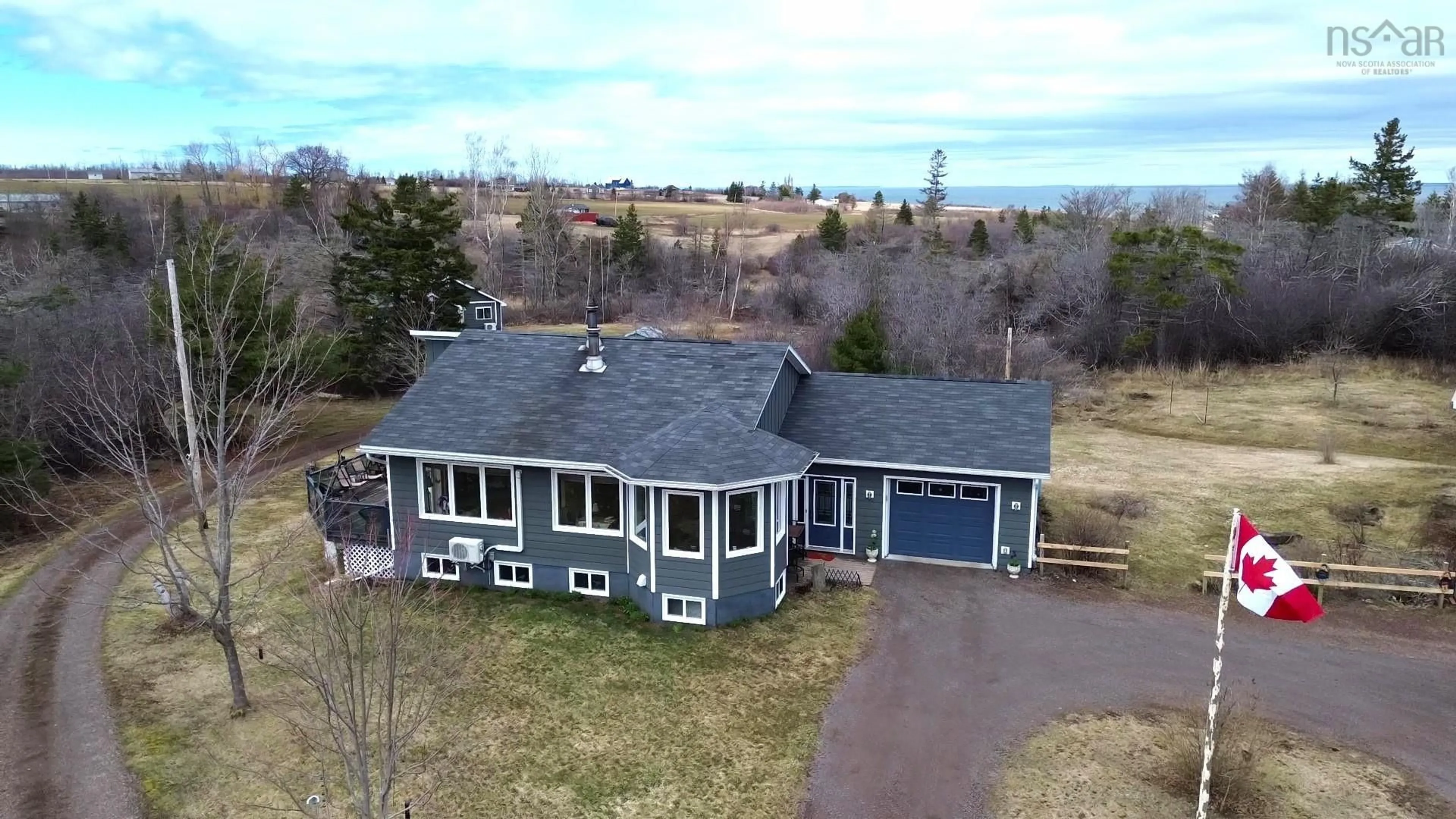 A pic from outside/outdoor area/front of a property/back of a property/a pic from drone, unknown for 615 New Rd, Melville Nova Scotia B0K 1N0