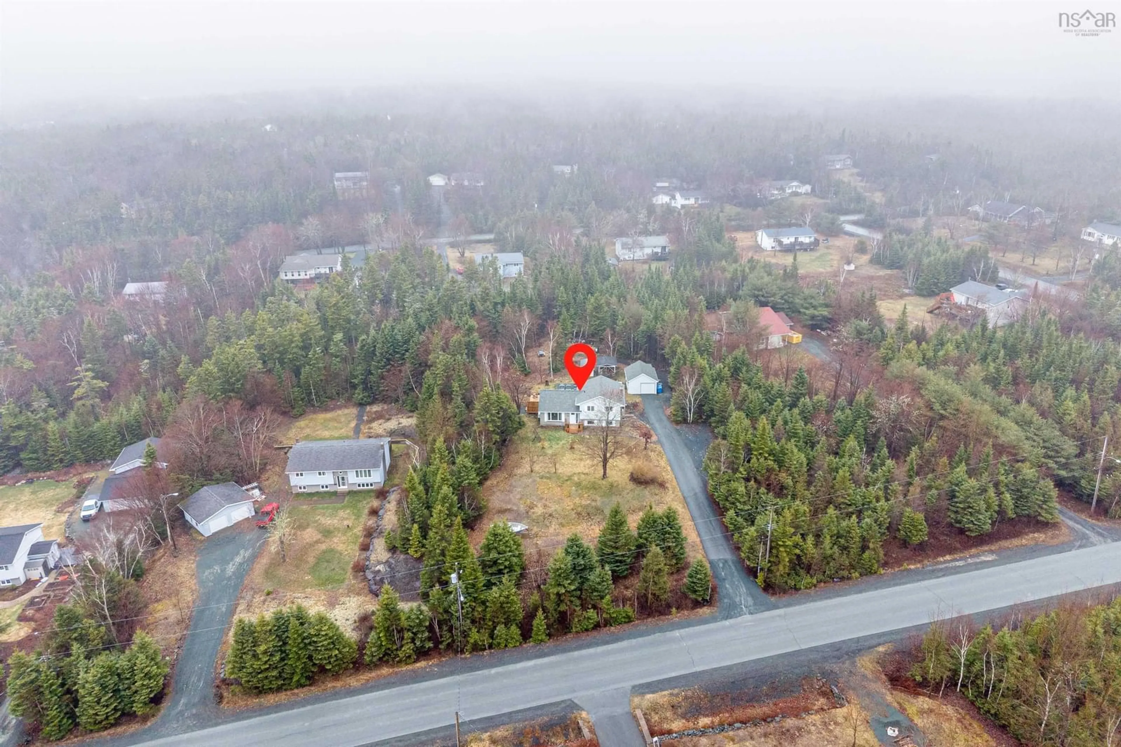 A pic from outside/outdoor area/front of a property/back of a property/a pic from drone, unknown for 22 Jan Marie Dr, Lawrencetown Nova Scotia B2Z 1E2