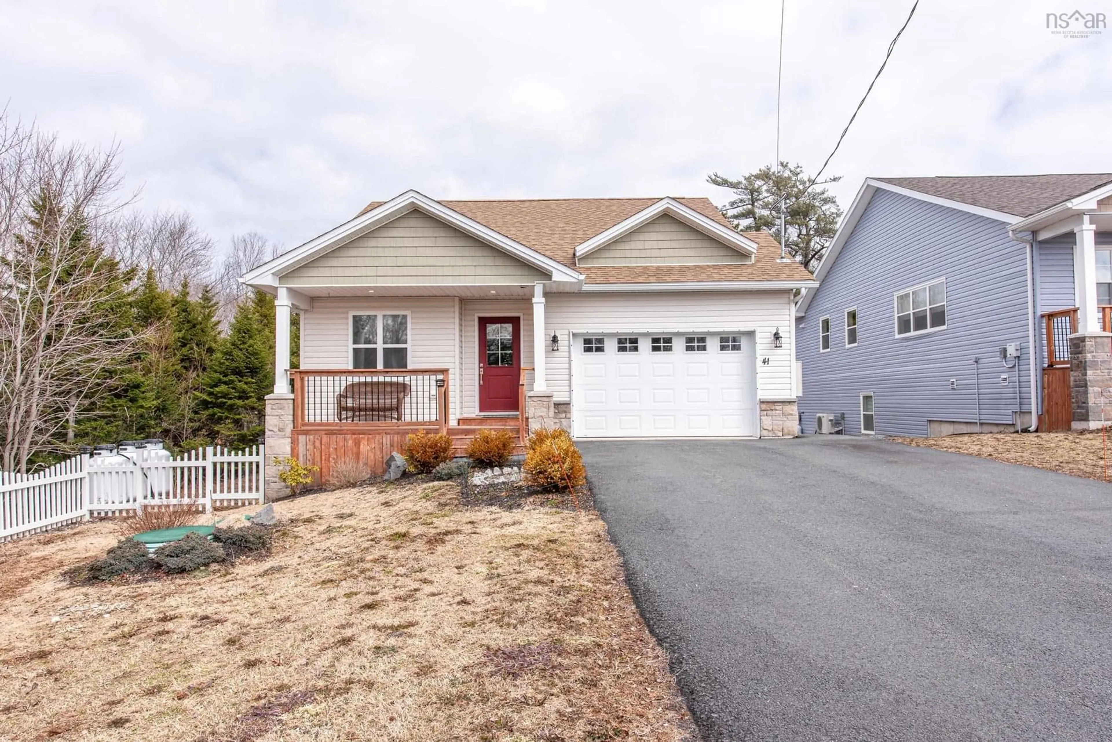 Home with vinyl exterior material, street for 41 Wineberry Way, Upper Sackville Nova Scotia B4E 0S5
