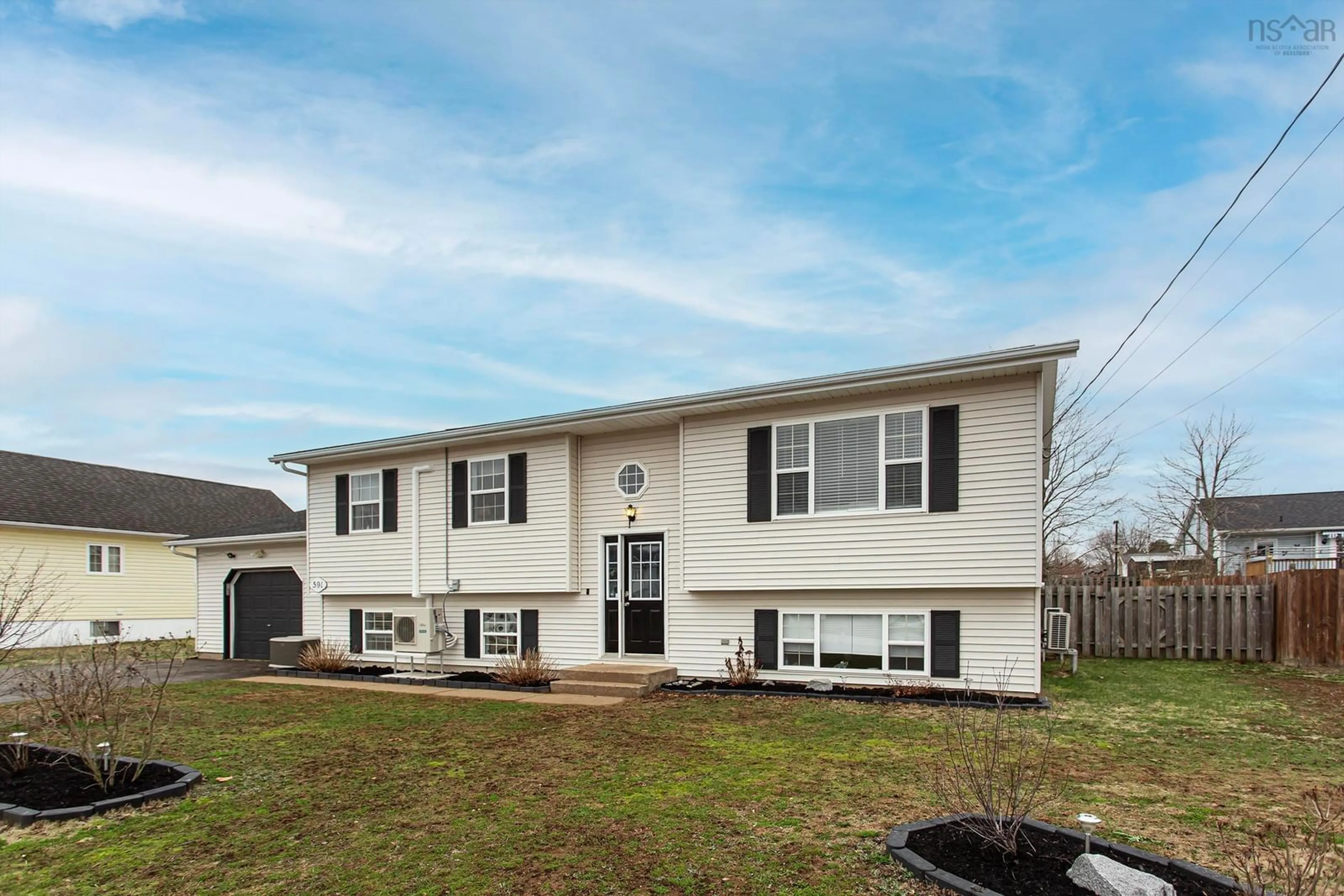 Home with vinyl exterior material, street for 591 Maxner Dr, Greenwood Nova Scotia B0P 1R0