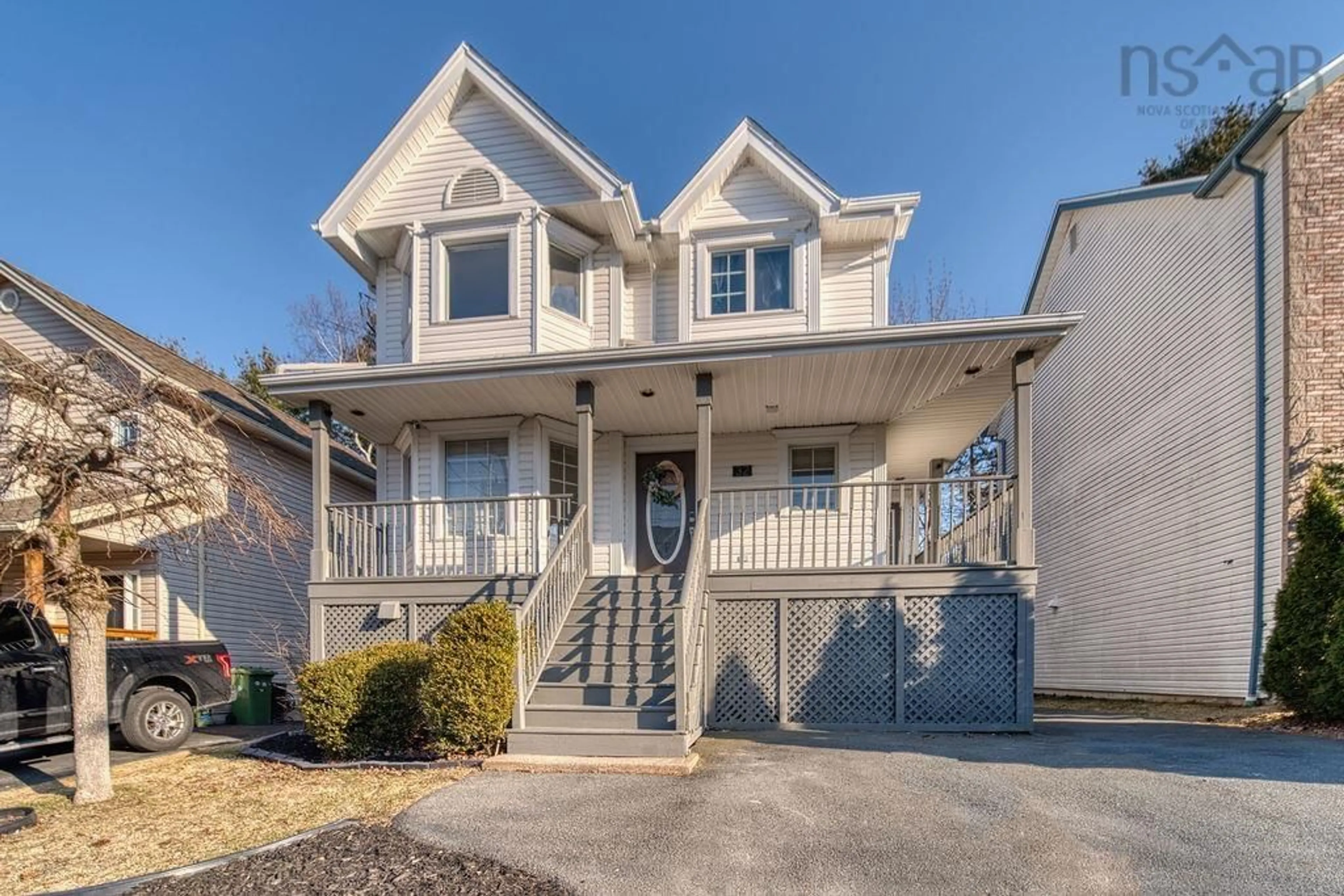 Home with vinyl exterior material, street for 32 James Winfield Lane, Bedford Nova Scotia B4A 4C3
