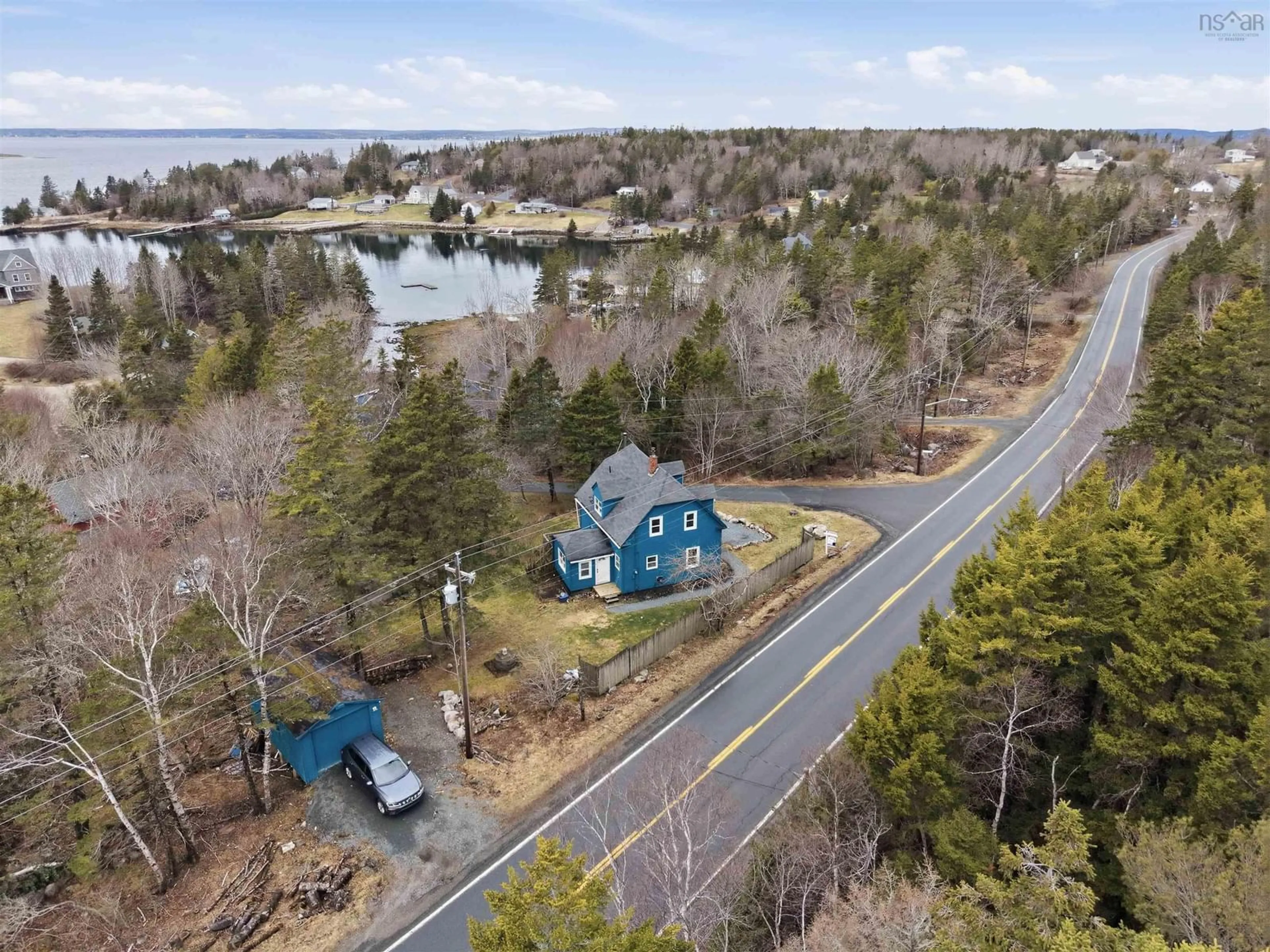 A pic from outside/outdoor area/front of a property/back of a property/a pic from drone, water/lake/river/ocean view for 11300 Peggy's Cove Rd, Seabright Nova Scotia B3Z 3B1