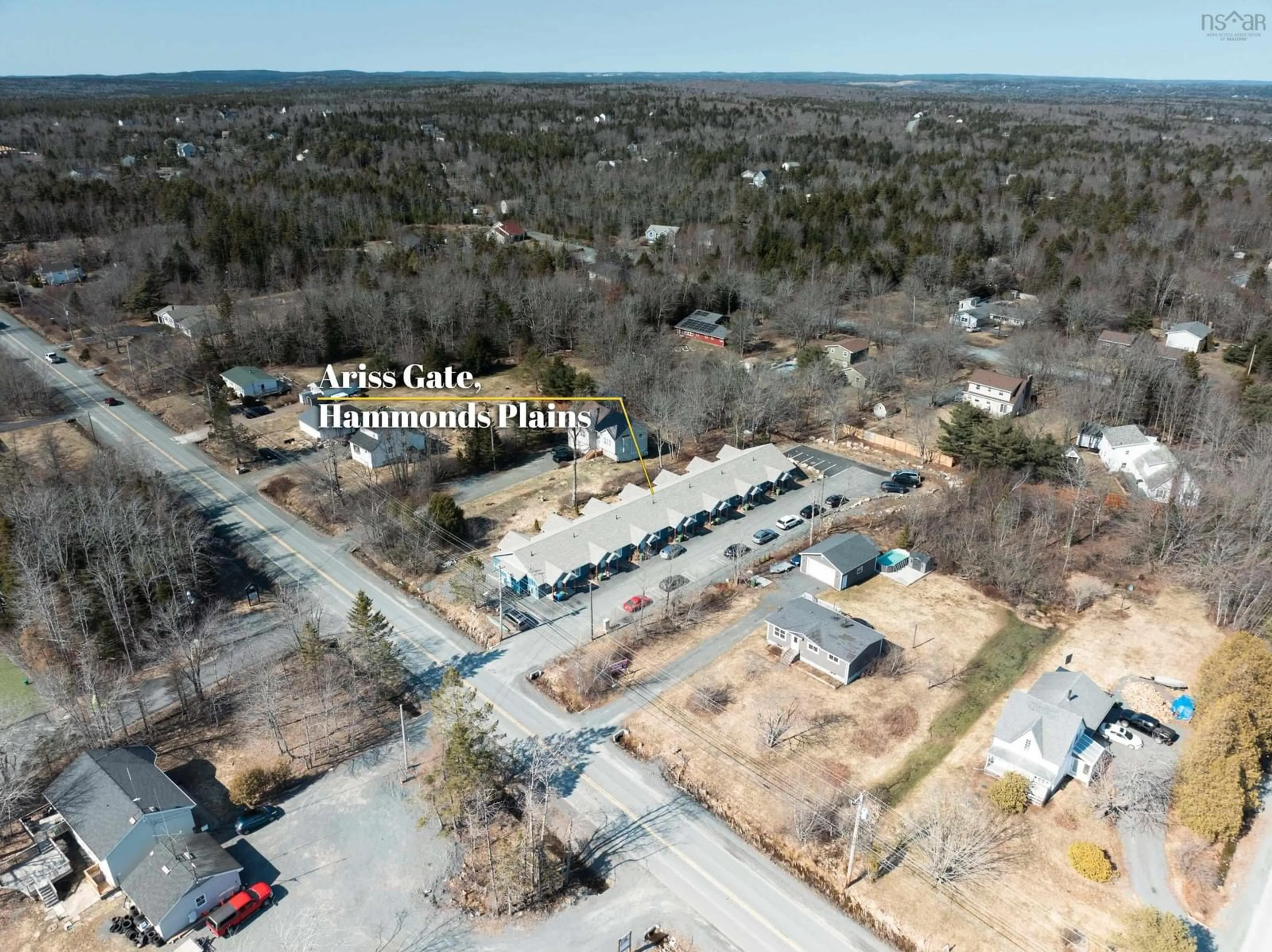 A pic from outside/outdoor area/front of a property/back of a property/a pic from drone, unknown for 6-18 Ariss Gate, Hammonds Plains Nova Scotia B4B 2M1