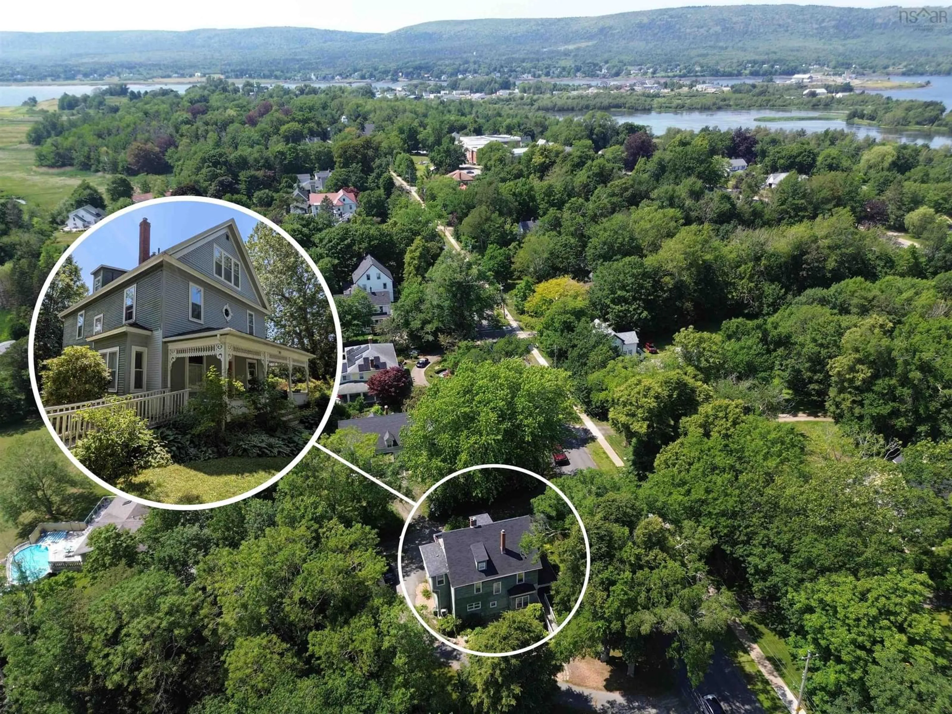 A pic from outside/outdoor area/front of a property/back of a property/a pic from drone, water/lake/river/ocean view for 703 Saint George St, Annapolis Royal Nova Scotia B0S 1A0