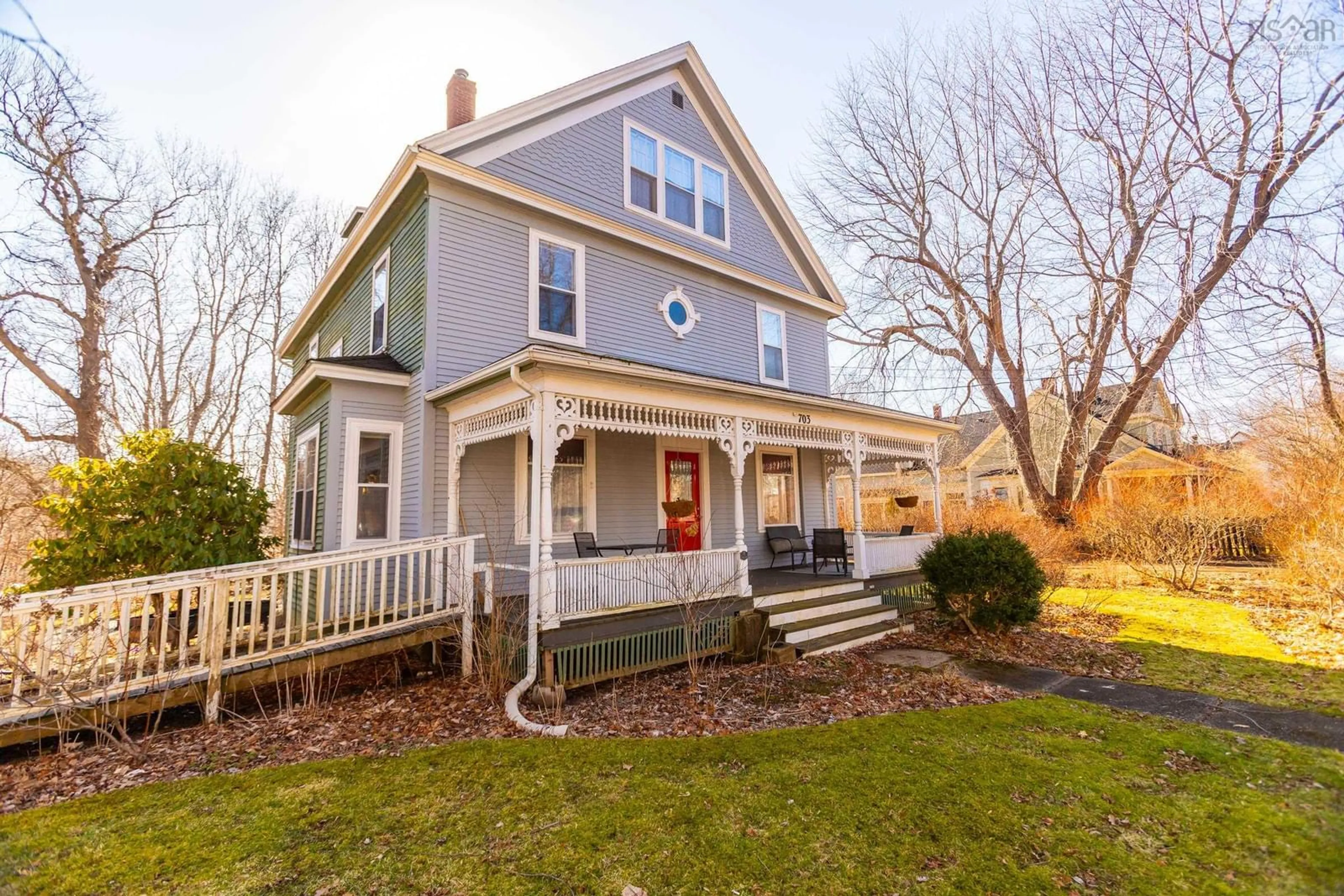 Home with vinyl exterior material, street for 703 Saint George St, Annapolis Royal Nova Scotia B0S 1A0