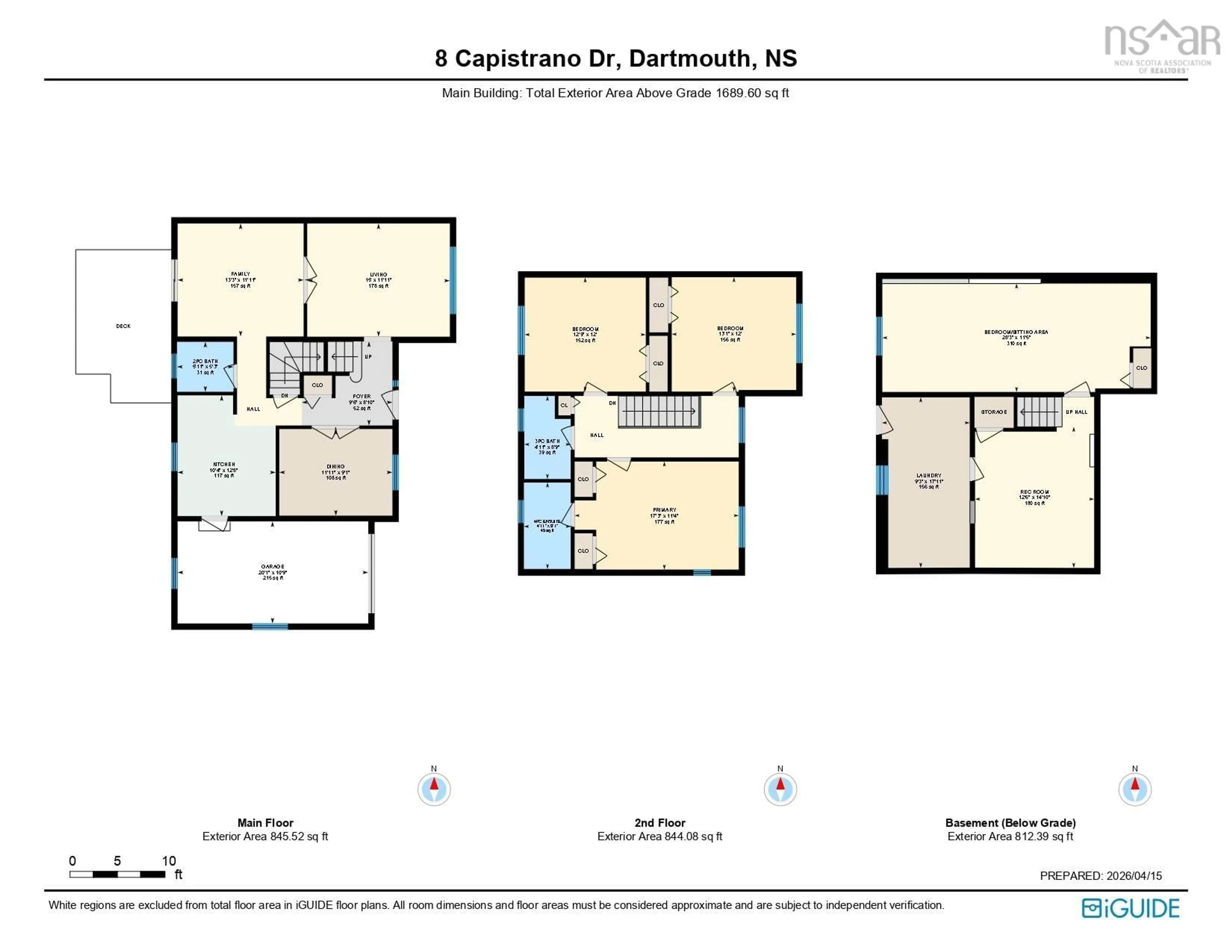 Floor plan for 8 Capistrano Dr, Dartmouth Nova Scotia B2X 3N4