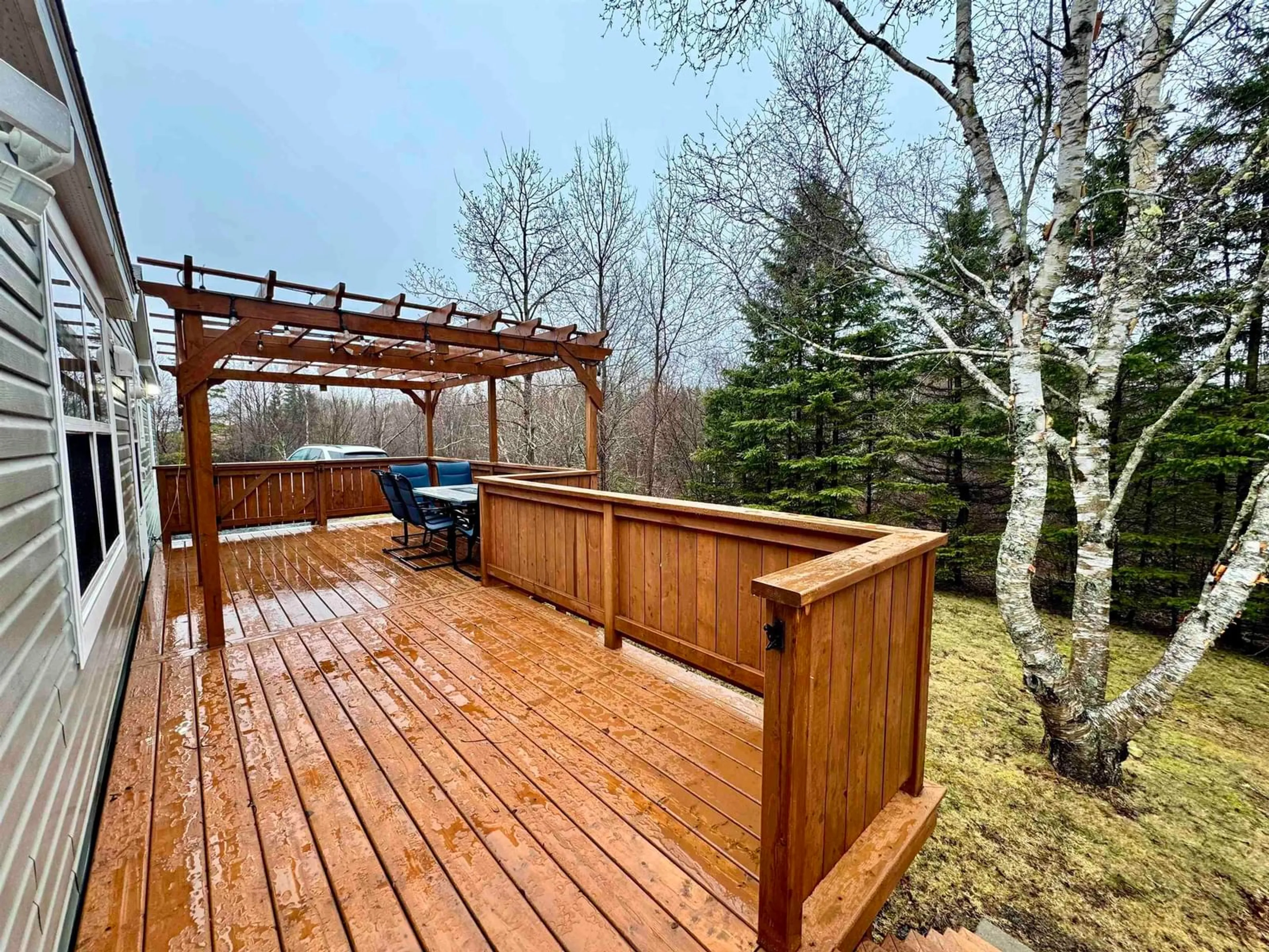 Patio, forest/trees view for 14 Shirley Ave, Mount Uniacke Nova Scotia B0N 1Z0