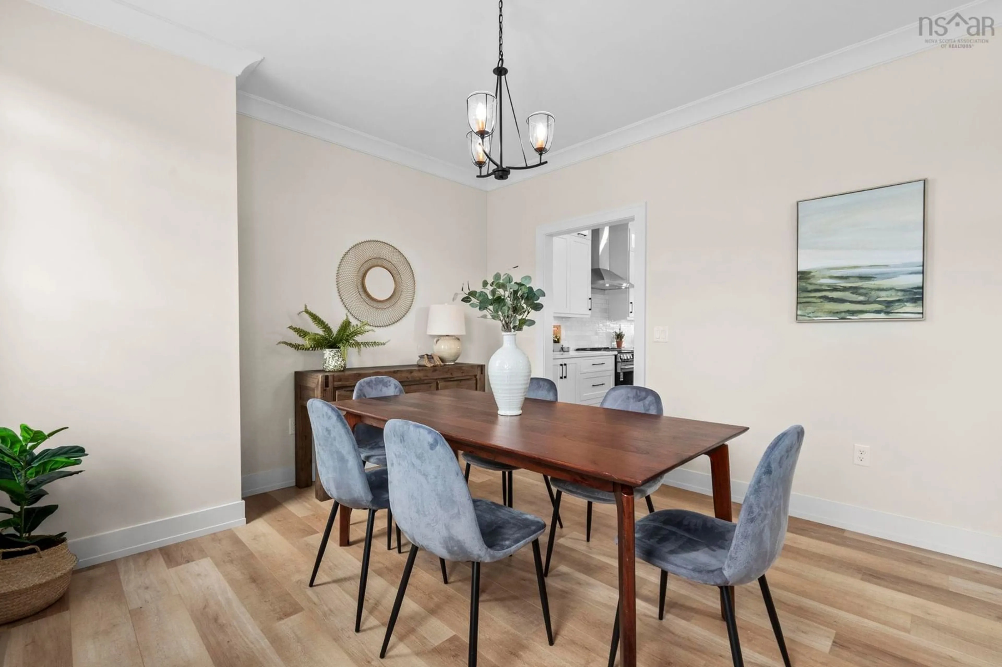 Dining room, wood/laminate floor for 209 Orchid Court, Middle Sackville Nova Scotia B4E 0X2