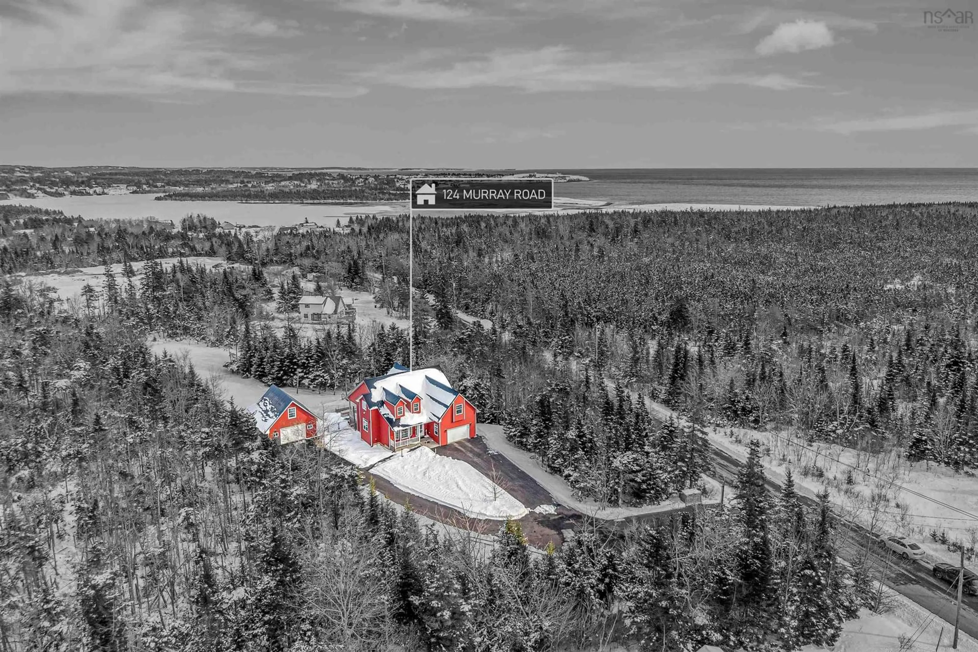 A pic from outside/outdoor area/front of a property/back of a property/a pic from drone, unknown for 124 Murray Rd, Eastern Passage Nova Scotia B3G 1S3