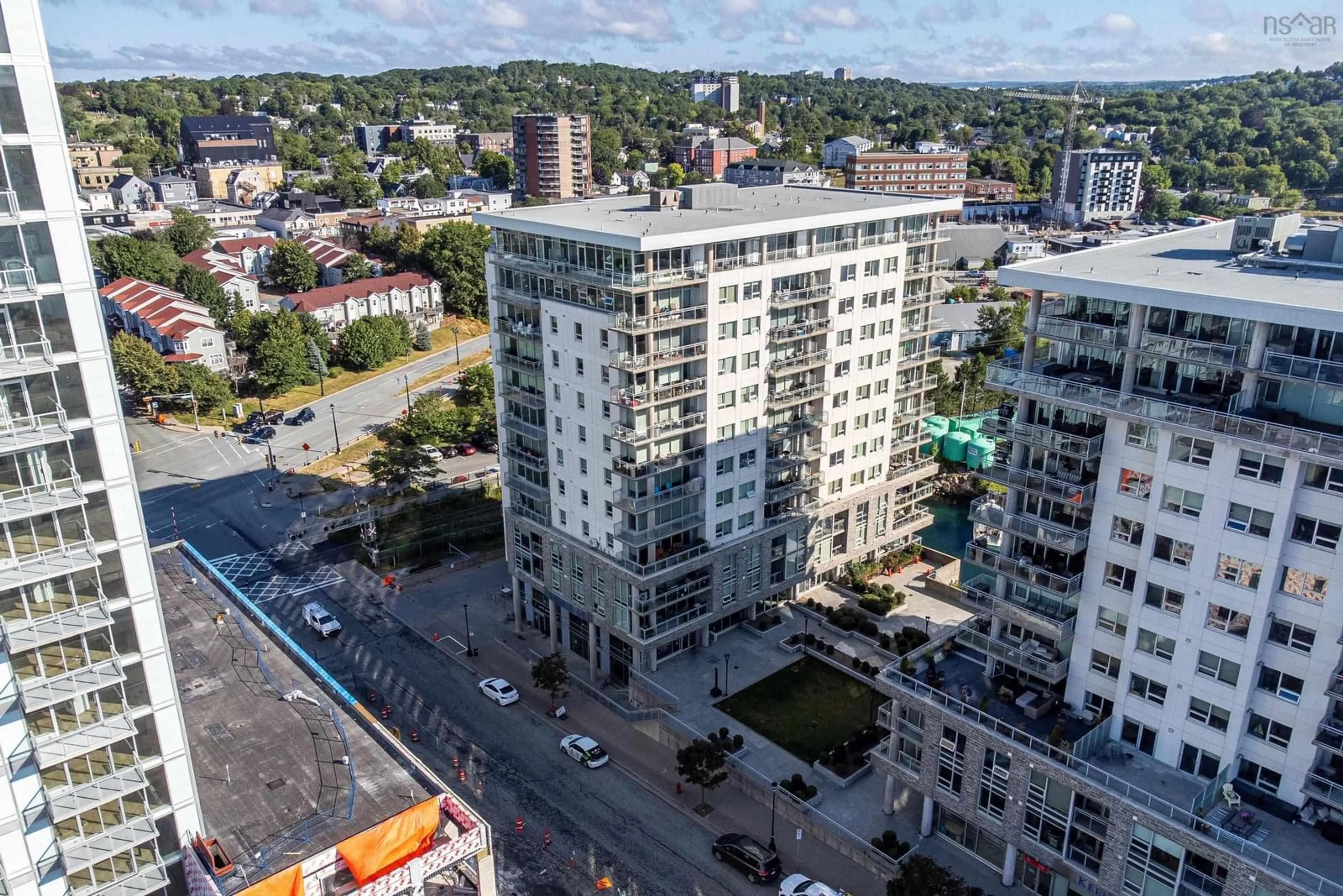 A pic from outside/outdoor area/front of a property/back of a property/a pic from drone, city buildings view from balcony for 15 Kings Wharf Pl #506, Dartmouth Nova Scotia B2Y 0C2