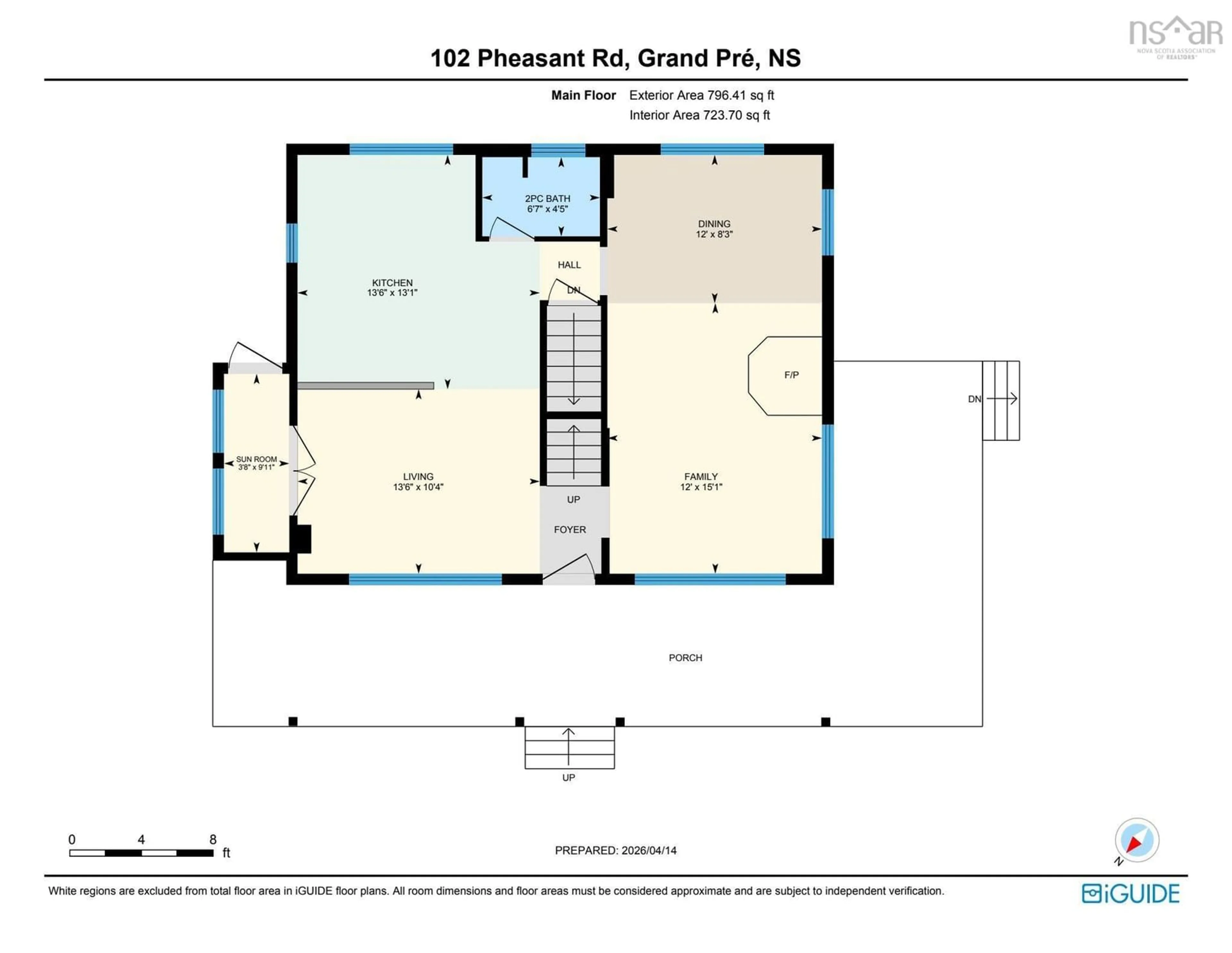 Floor plan for 102 Pheasant Rd, North Grand Pre Nova Scotia B0P 1M0