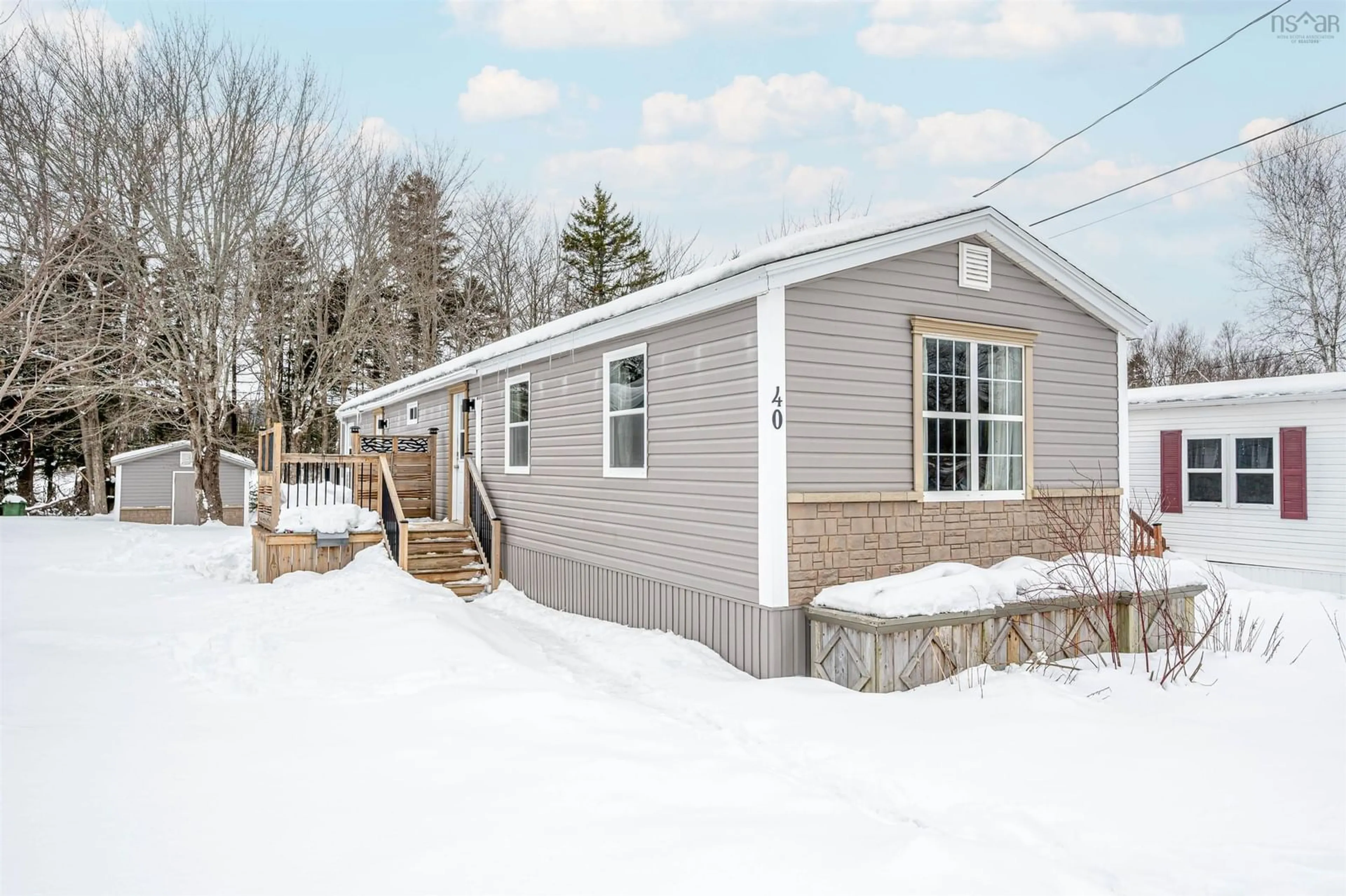 Home with vinyl exterior material, street for 40 Champlain Ave, Sackville Nova Scotia B4E 3B2