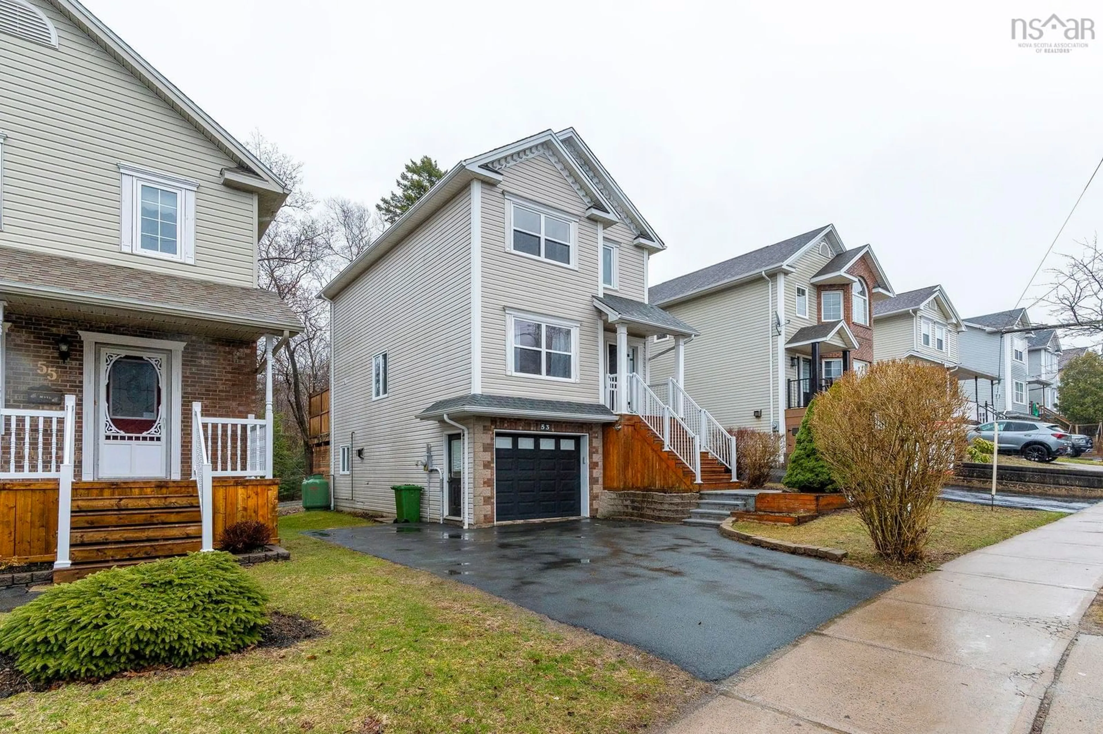 Home with vinyl exterior material, street for 53 Heathside Cres, Halifax Nova Scotia B3S 1G3