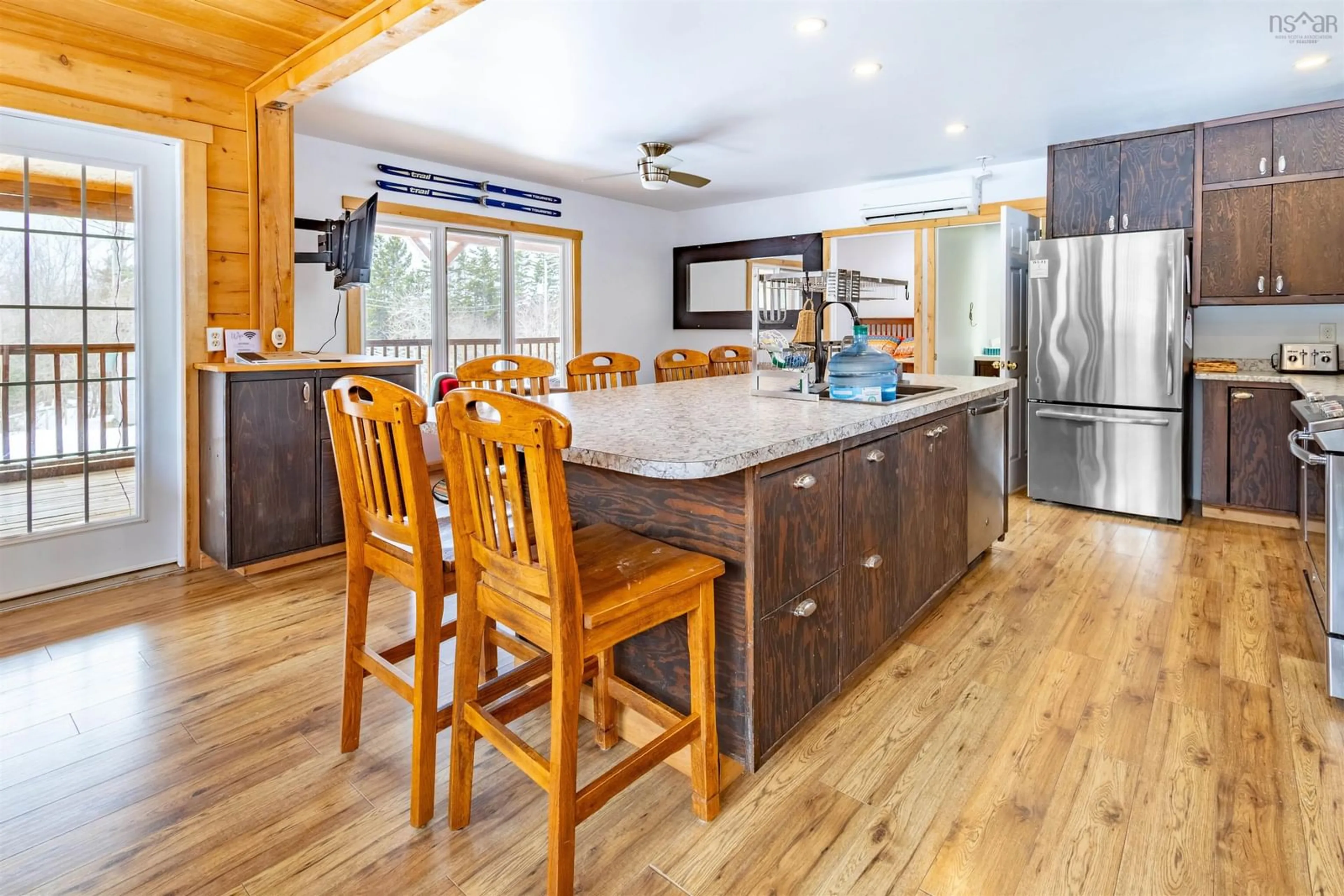 Open concept kitchen, wood/laminate floor for 439 Big Harbour Rd, Big Harbour Nova Scotia B0E 1B0