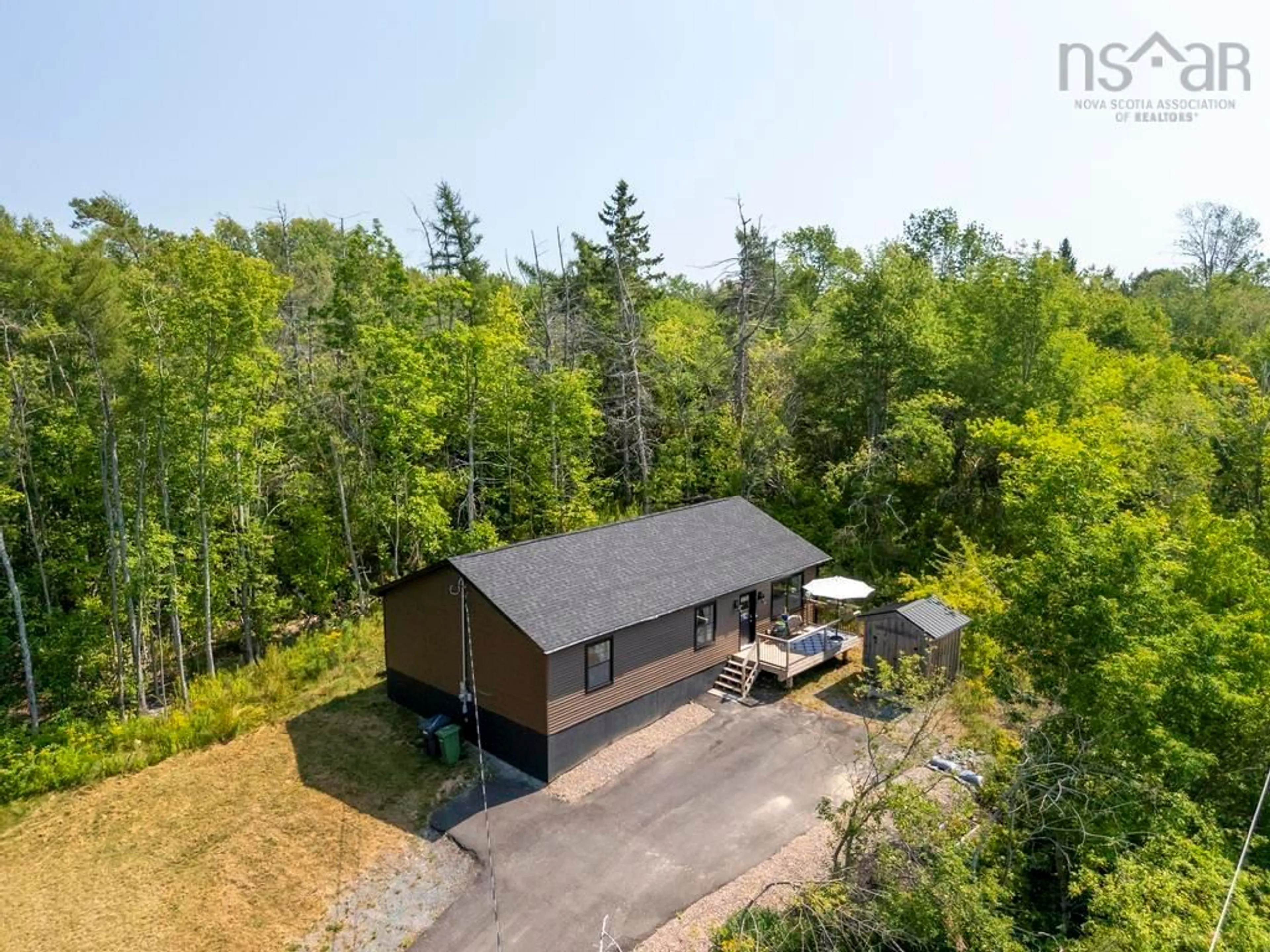 A pic from outside/outdoor area/front of a property/back of a property/a pic from drone, forest/trees view for 1631 Beaver Bank Rd, Beaver Bank Nova Scotia B4G 1C5