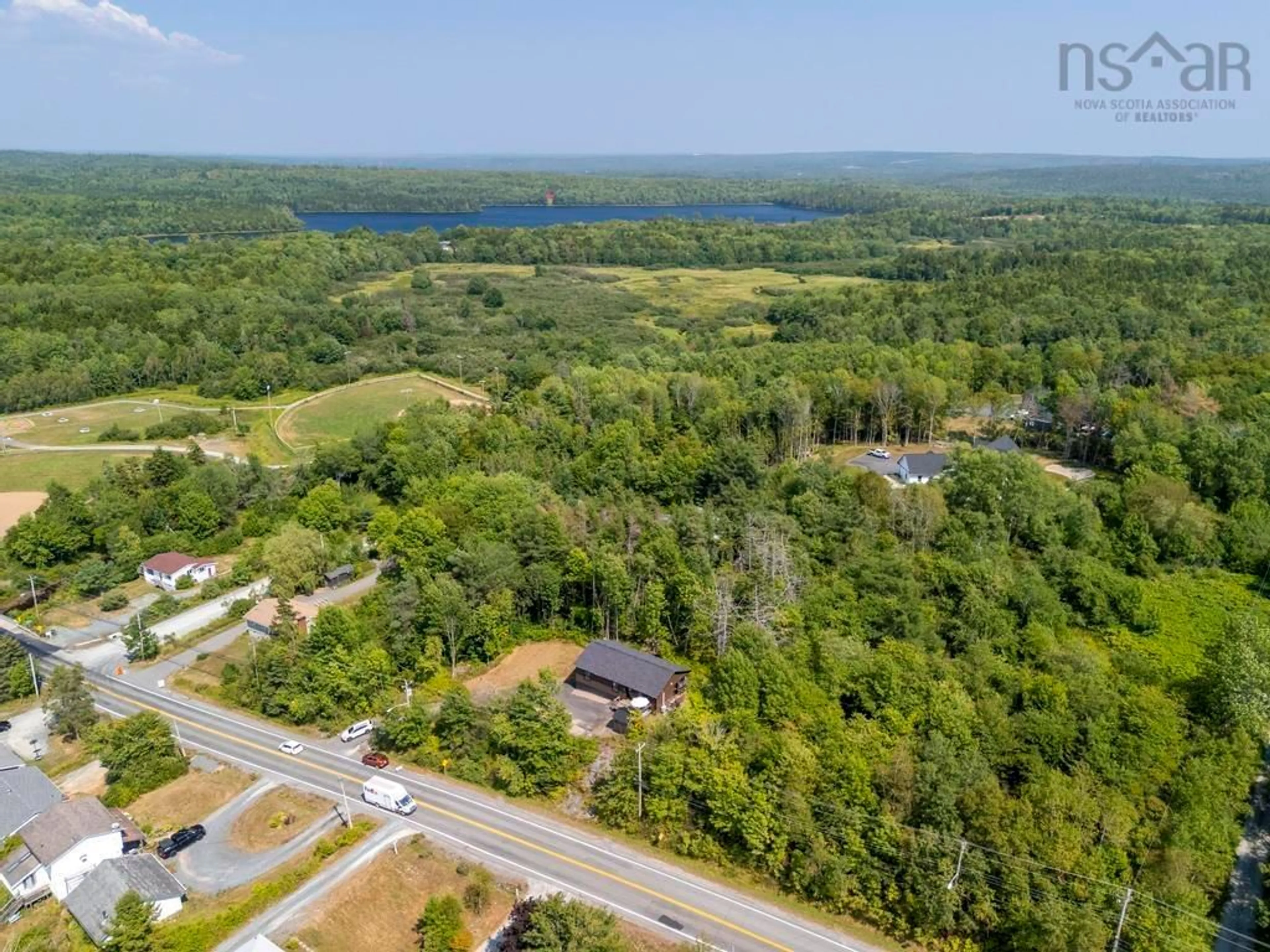 A pic from outside/outdoor area/front of a property/back of a property/a pic from drone, water/lake/river/ocean view for 1631 Beaver Bank Rd, Beaver Bank Nova Scotia B4G 1C5