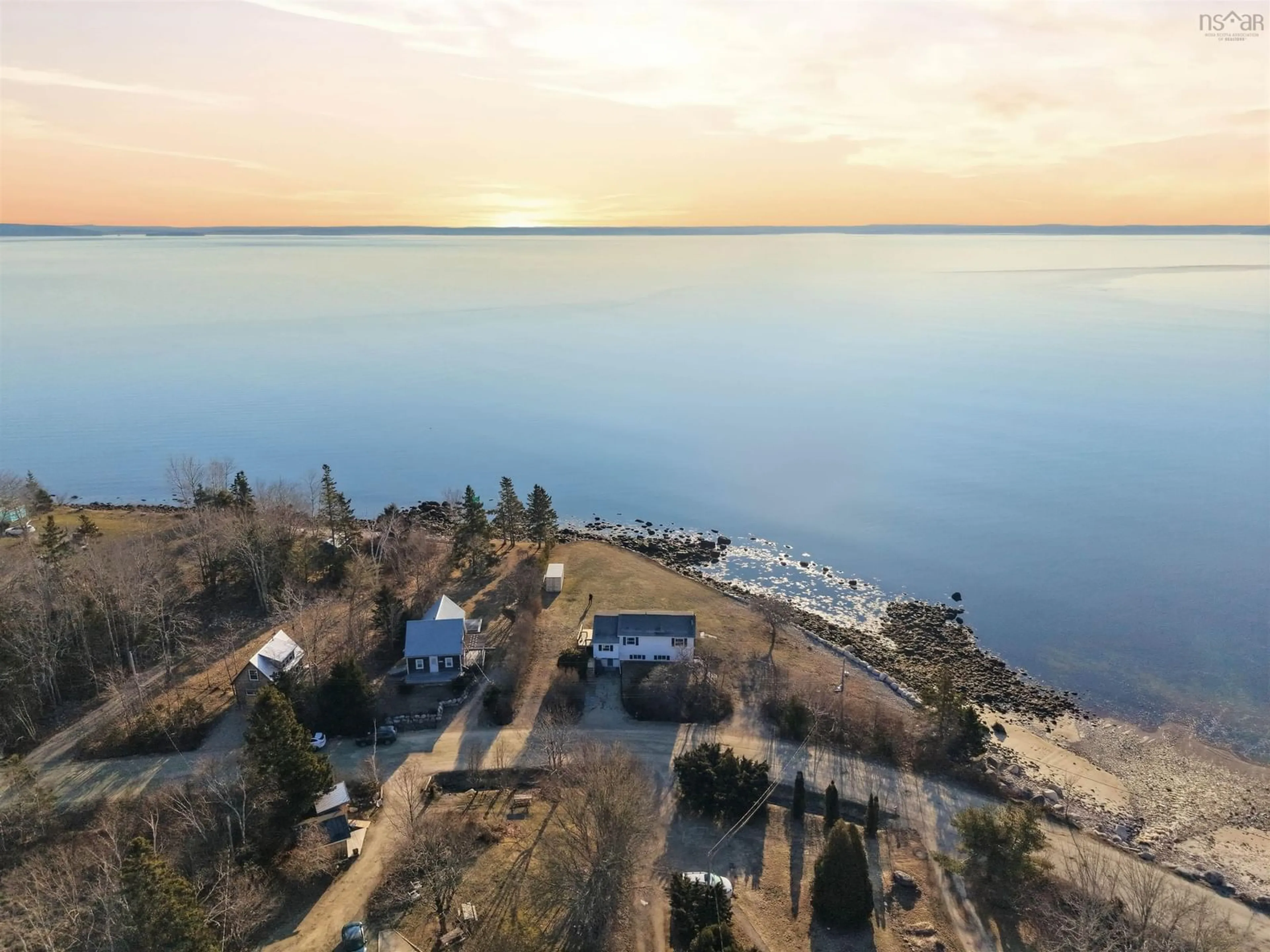 A pic from outside/outdoor area/front of a property/back of a property/a pic from drone, water/lake/river/ocean view for 65 Mill Cove Shore Roads, Hubbards Nova Scotia B0J 1T0