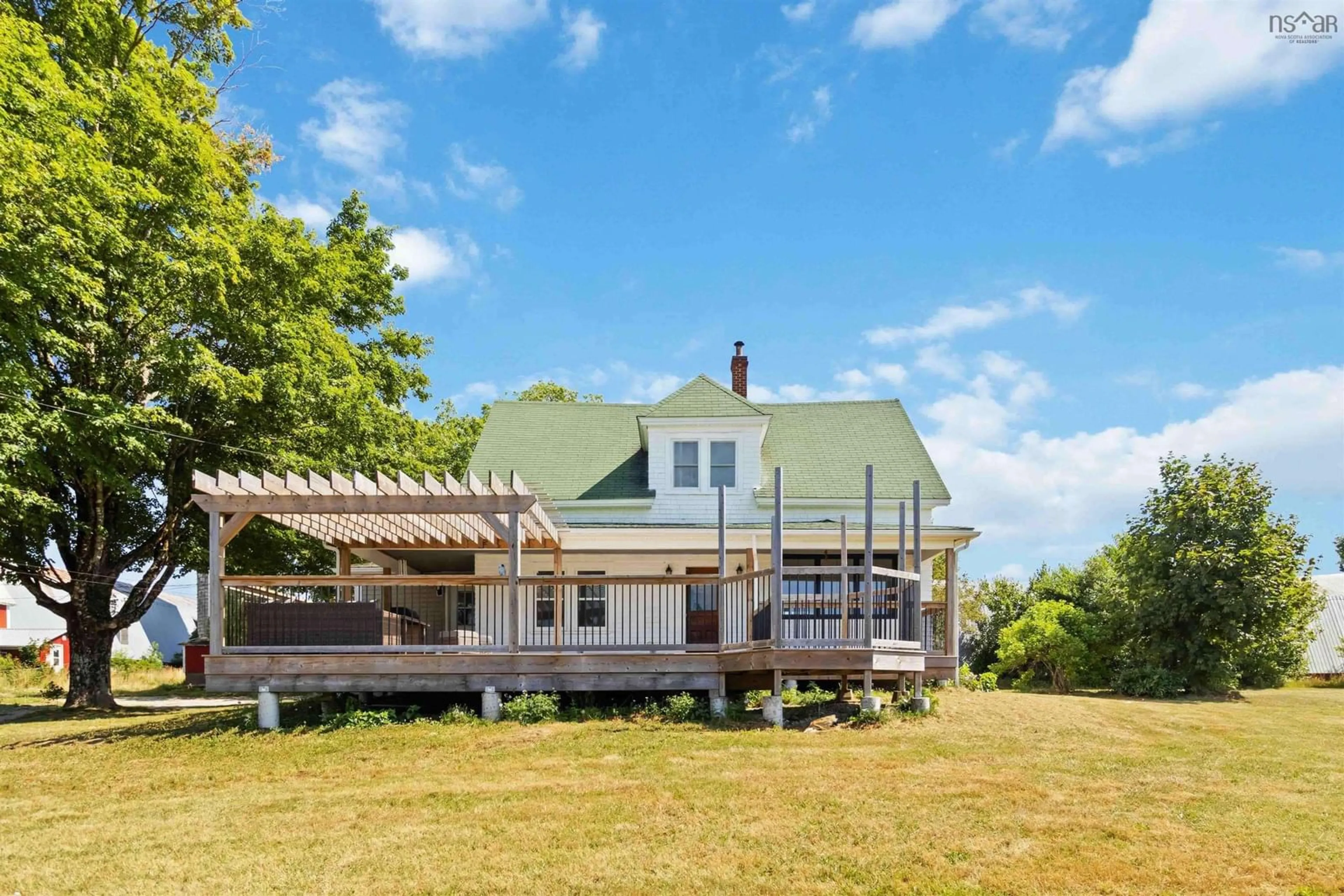 A pic from outside/outdoor area/front of a property/back of a property/a pic from drone, water/lake/river/ocean view for 2160 Lower Branch Road, Lower Branch Nova Scotia B4V 4J7