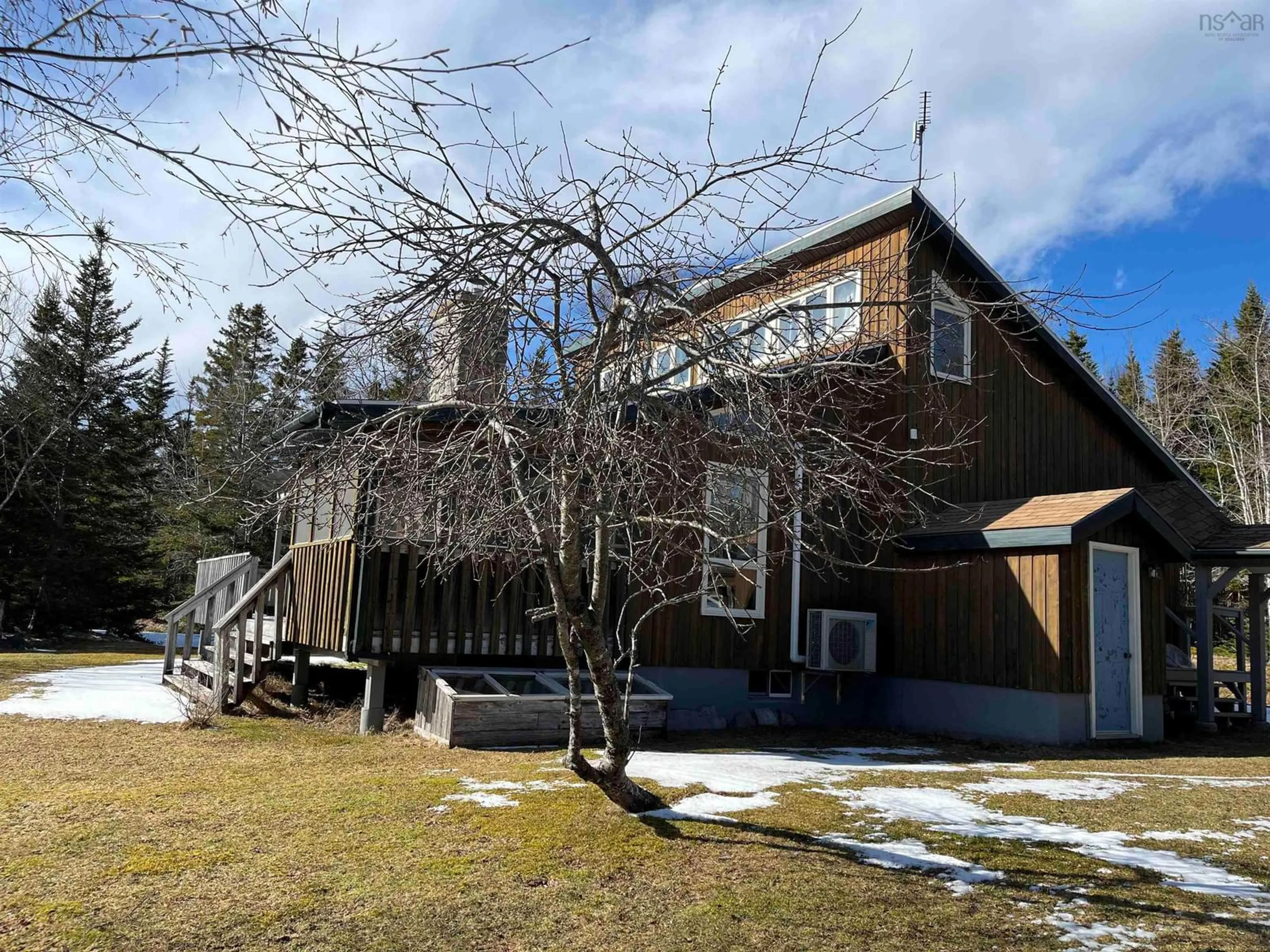 A pic from outside/outdoor area/front of a property/back of a property/a pic from drone, unknown for 156 Widow Point Loop, West Bay Marshes Nova Scotia B0E 3K0
